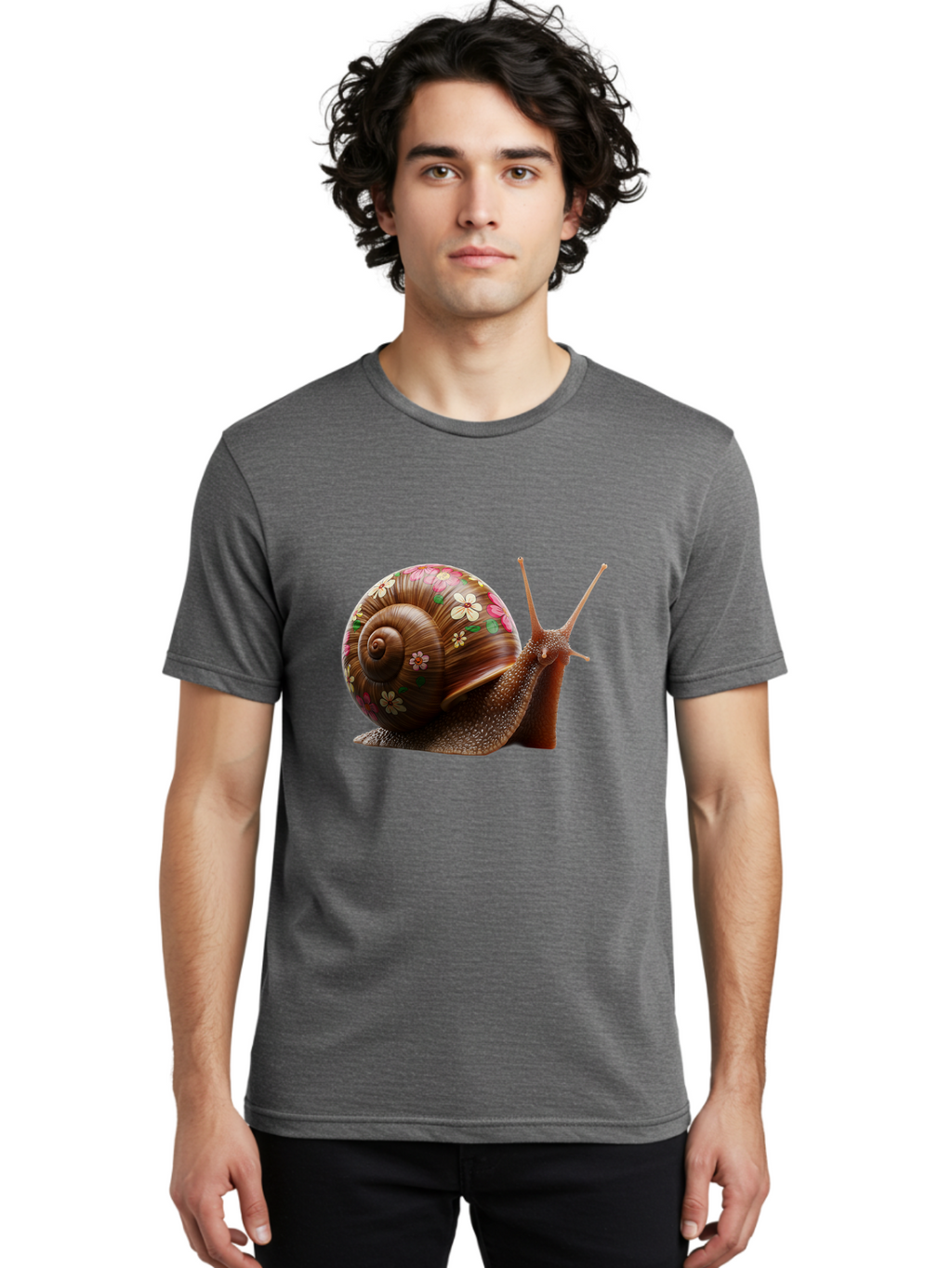 Floral-Snail-1 Men'S Graphic Tee, 100% Cotton, Comfortable Casual Summer Wear, Machine Washable, Vintage Camera, Old Camera, Antique Camera, Black Camera, Classic Photography, Photography Equipment, Nostalgic Device, Film Camera, Camera Art Bag463