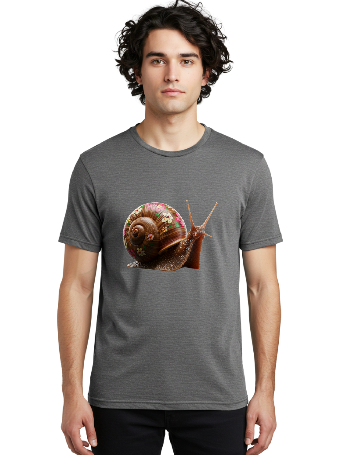 Floral-Snail-1 Men'S Graphic Tee, 100% Cotton, Comfortable Casual Summer Wear, Machine Washable, Vintage Camera, Old Camera, Antique Camera, Black Camera, Classic Photography, Photography Equipment, Nostalgic Device, Film Camera, Camera Art Bag463