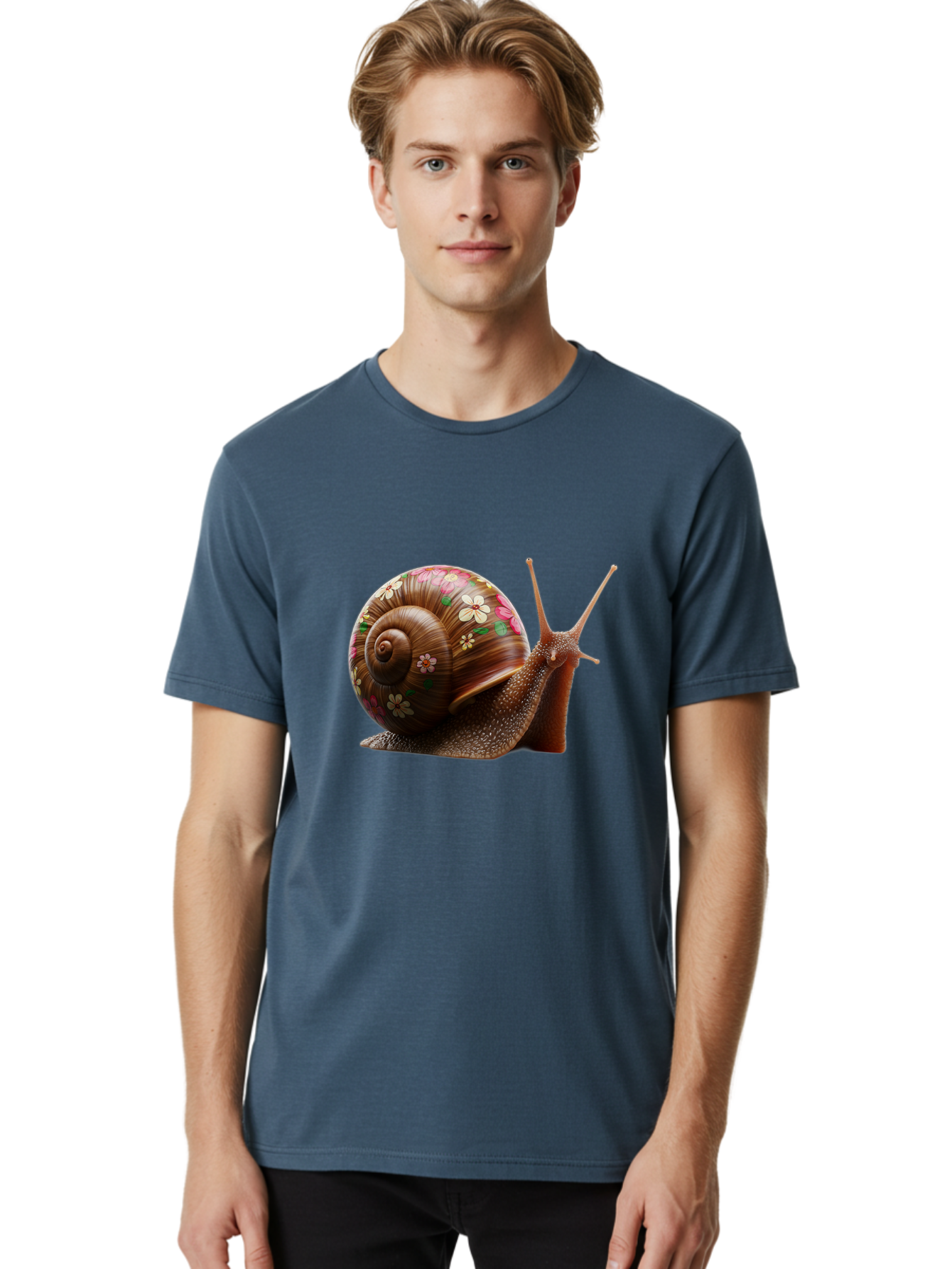 Floral-Snail-1 Men'S Graphic Tee, 100% Cotton, Comfortable Casual Summer Wear, Machine Washable, Vintage Camera, Old Camera, Antique Camera, Black Camera, Classic Photography, Photography Equipment, Nostalgic Device, Film Camera, Camera Art Bag463