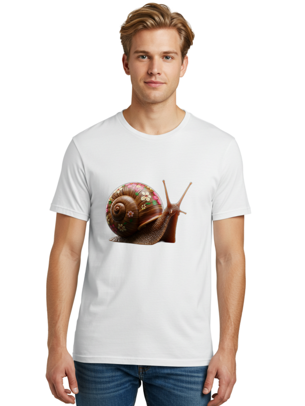 Floral-Snail-1 Men'S Graphic Tee, 100% Cotton, Comfortable Casual Summer Wear, Machine Washable, Vintage Camera, Old Camera, Antique Camera, Black Camera, Classic Photography, Photography Equipment, Nostalgic Device, Film Camera, Camera Art Bag463