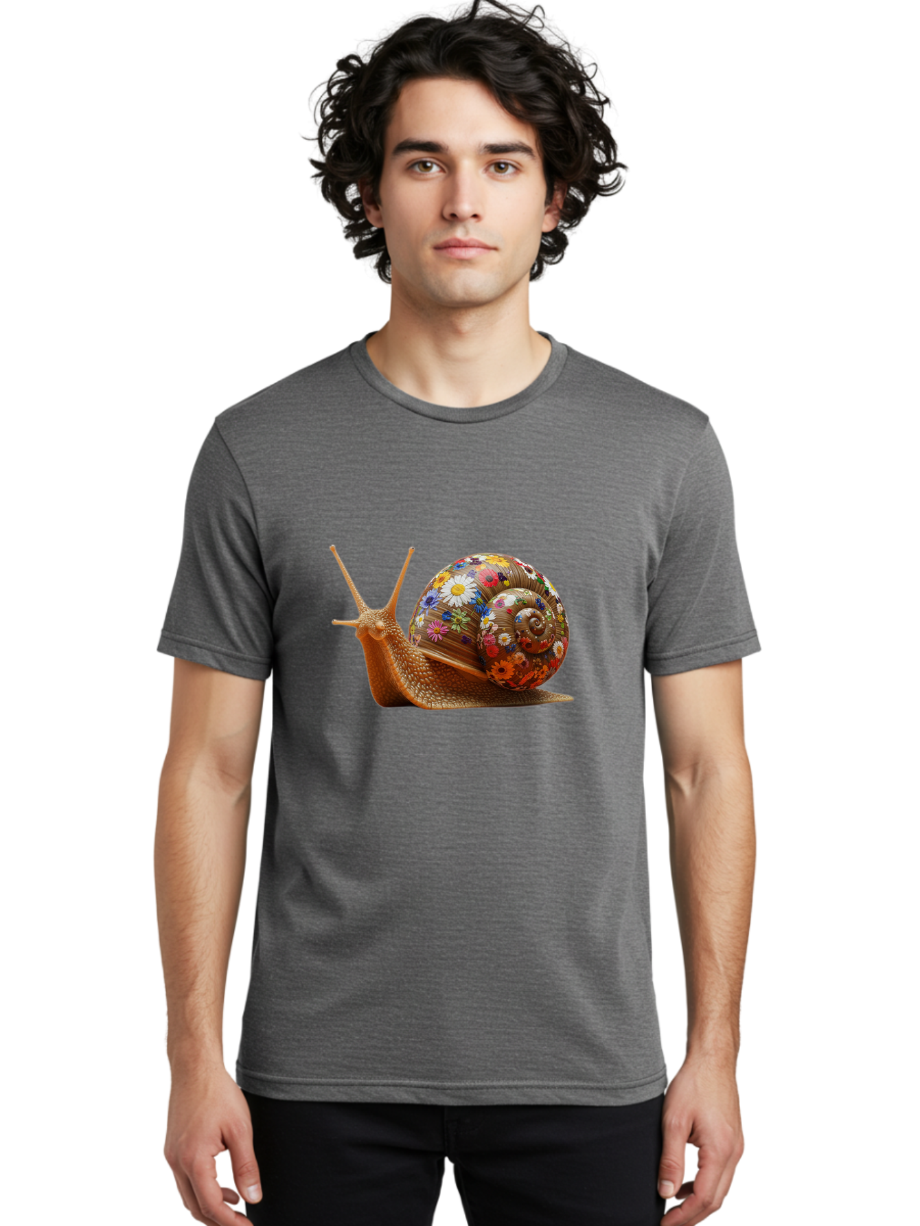 Floral-Snail-4 Men'S Graphic Tee, 100% Cotton, Comfortable Casual Summer Wear, Machine Washable, Vintage Camera, Old Camera, Antique Camera, Black Camera, Classic Photography, Photography Equipment, Nostalgic Device, Film Camera, Camera Art Bag466