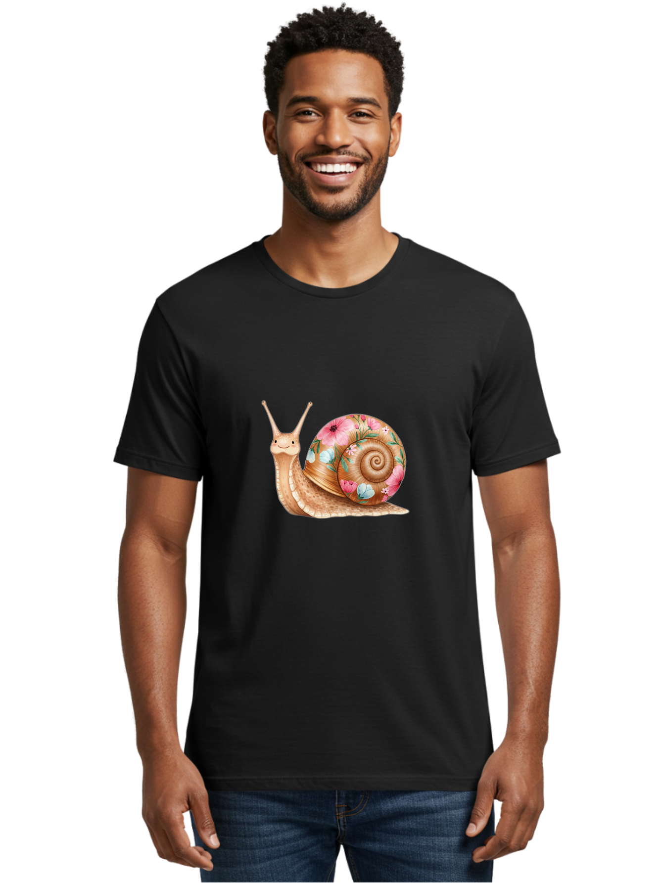 Floral-Snail Men'S Graphic Tee, 100% Cotton, Comfortable Casual Summer Wear, Machine Washable, Vintage Camera, Old Camera, Antique Camera, Black Camera, Classic Photography, Photography Equipment, Nostalgic Device, Film Camera, Camera Art Bag467