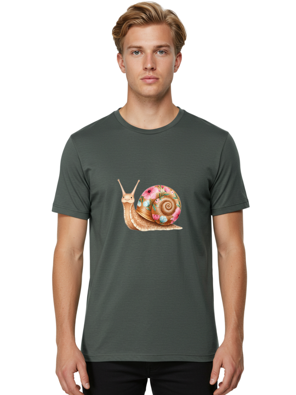 Floral-Snail Men'S Graphic Tee, 100% Cotton, Comfortable Casual Summer Wear, Machine Washable, Vintage Camera, Old Camera, Antique Camera, Black Camera, Classic Photography, Photography Equipment, Nostalgic Device, Film Camera, Camera Art Bag467
