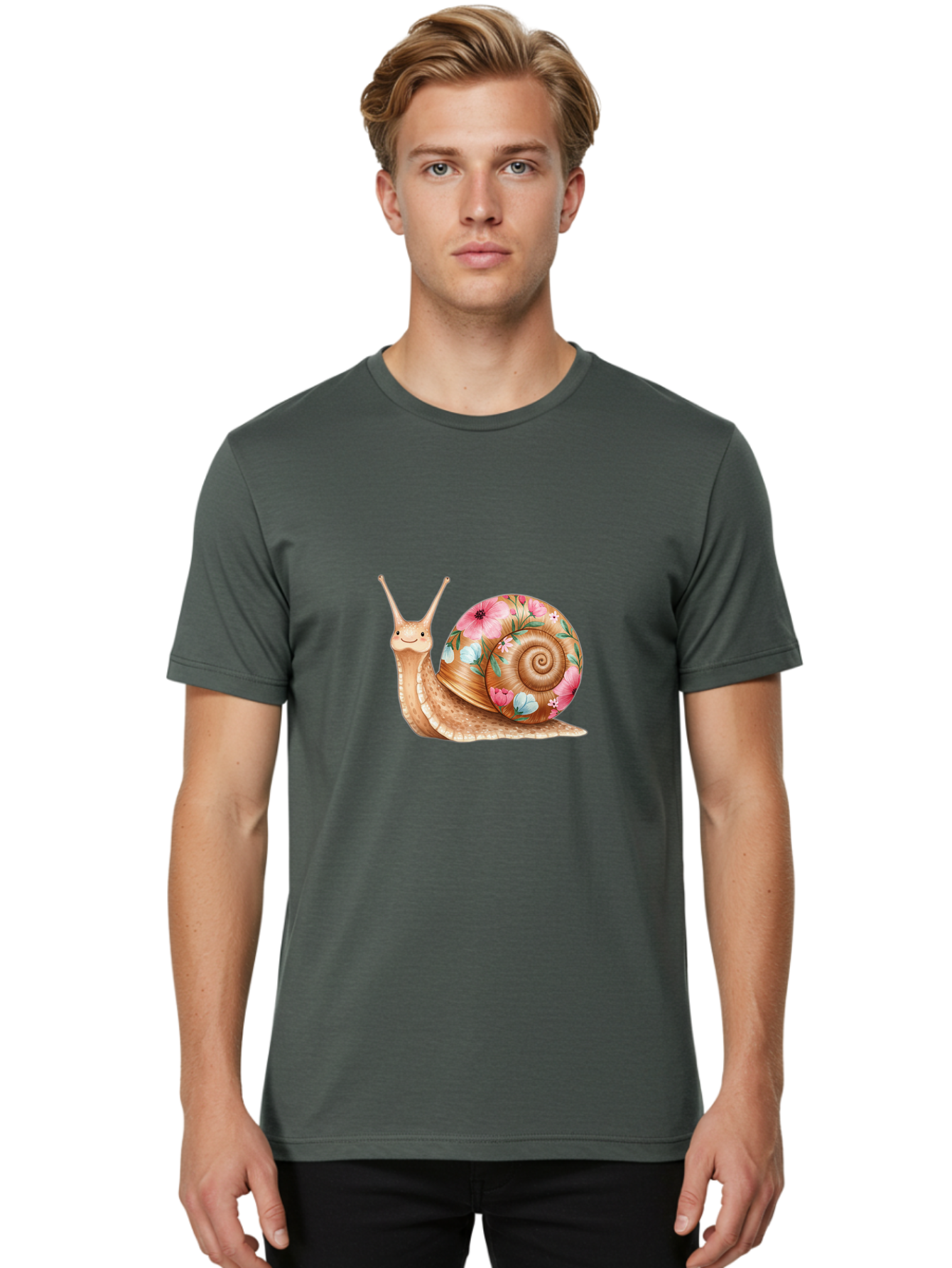 Floral-Snail Men'S Graphic Tee, 100% Cotton, Comfortable Casual Summer Wear, Machine Washable, Vintage Camera, Old Camera, Antique Camera, Black Camera, Classic Photography, Photography Equipment, Nostalgic Device, Film Camera, Camera Art Bag467