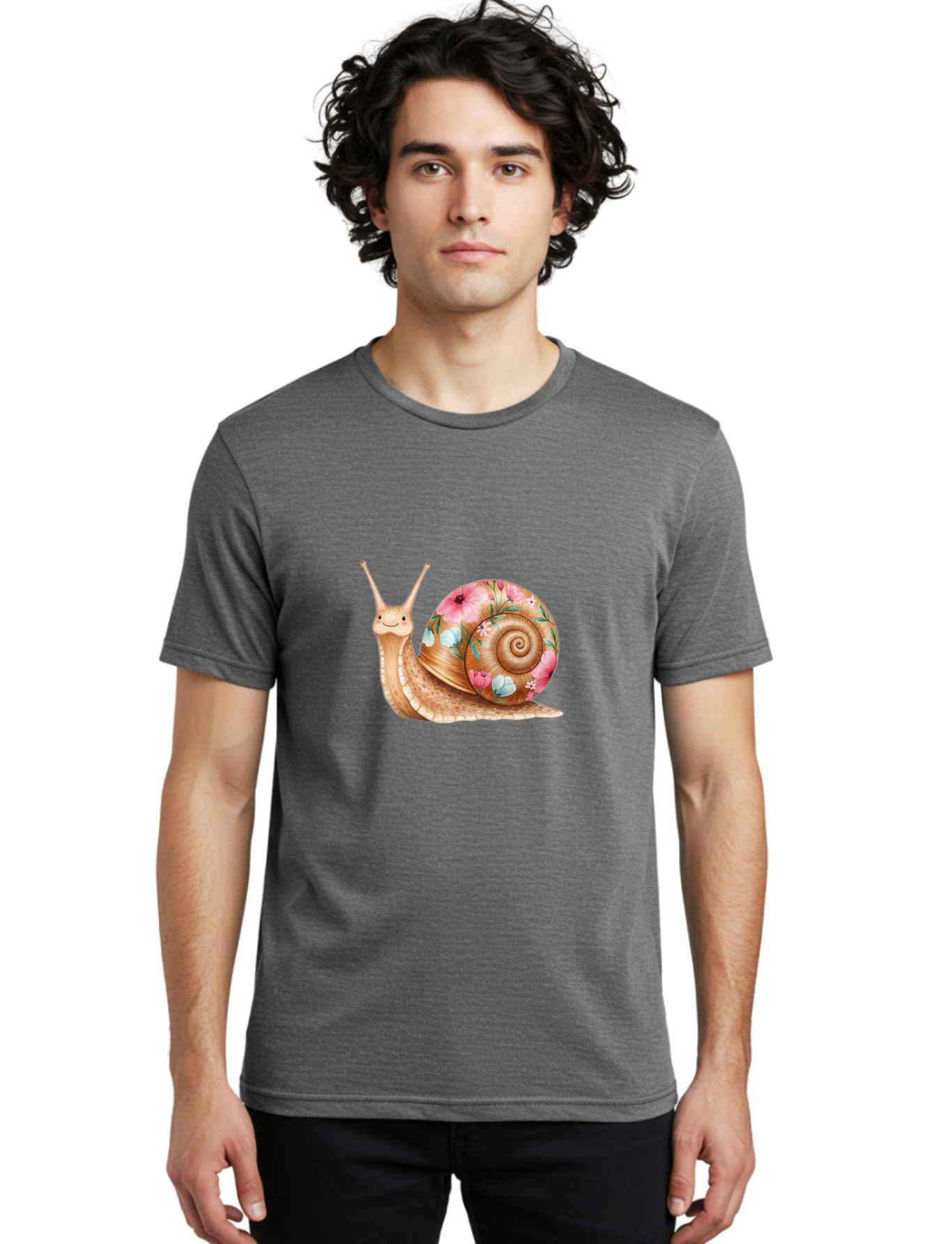 Floral-Snail Men'S Graphic Tee, 100% Cotton, Comfortable Casual Summer Wear, Machine Washable, Vintage Camera, Old Camera, Antique Camera, Black Camera, Classic Photography, Photography Equipment, Nostalgic Device, Film Camera, Camera Art Bag467