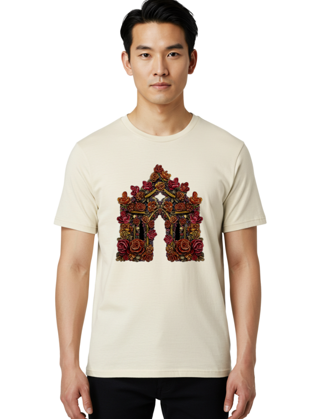 Flower-Gate Men'S Graphic Tee, 100% Cotton, Comfortable Casual Summer Wear, Machine Washable, Vintage Camera, Old Camera, Antique Camera, Black Camera, Classic Photography, Photography Equipment, Nostalgic Device, Film Camera, Camera Art Bag470