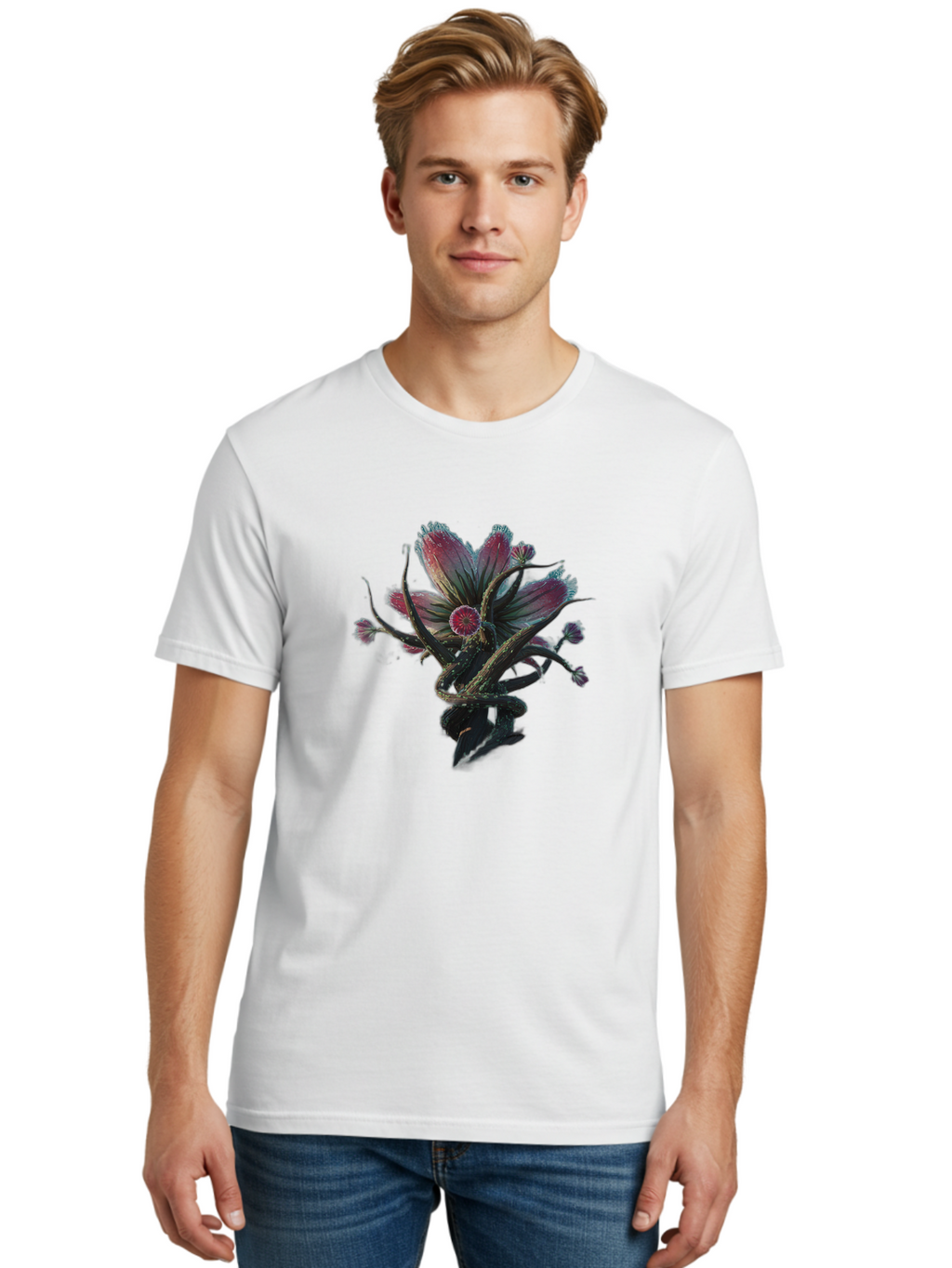 Flower Men'S Graphic Tee, 100% Cotton, Comfortable Casual Summer Wear, Machine Washable, Vintage Camera, Old Camera, Antique Camera, Black Camera, Classic Photography, Photography Equipment, Nostalgic Device, Film Camera, Camera Art Bag473