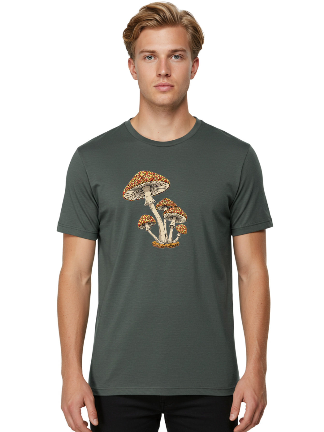 Fly-Agaric-Mushrooms Men'S Graphic Tee, 100% Cotton, Comfortable Casual Summer Wear, Machine Washable, Vintage Camera, Old Camera, Antique Camera, Black Camera, Classic Photography, Photography Equipment, Nostalgic Device, Film Camera, Bag475