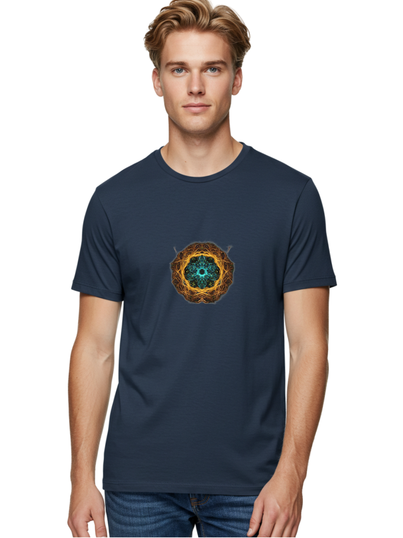 Fractal-Circle Men'S Graphic Tee, 100% Cotton, Comfortable Casual Summer Wear, Machine Washable, Vintage Camera, Old Camera, Antique Camera, Black Camera, Classic Photography, Photography Equipment, Nostalgic Device, Film Camera, Camera Art Bag489