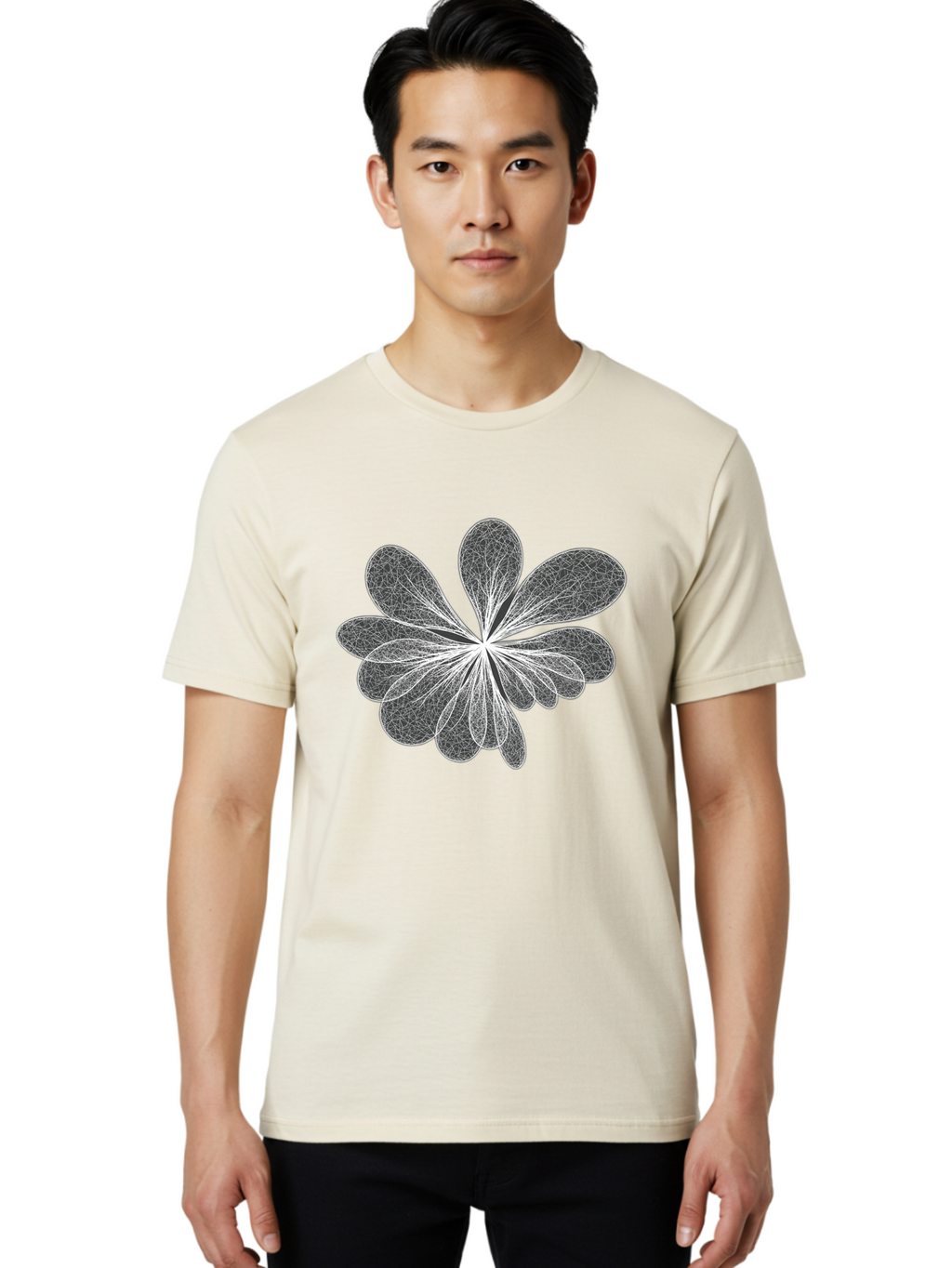 Fractal-Flower Men'S Graphic Tee, 100% Cotton, Comfortable Casual Summer Wear, Machine Washable, Vintage Camera, Old Camera, Antique Camera, Black Camera, Classic Photography, Photography Equipment, Nostalgic Device, Film Camera, Camera Art Bag492