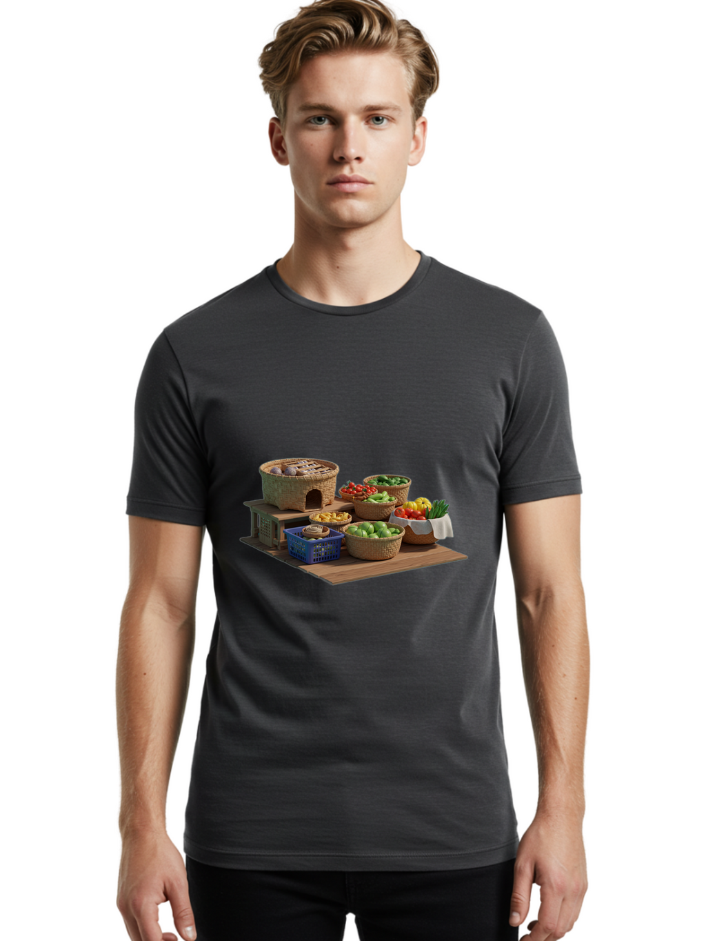 Fresh-Produce-Stand Men'S Graphic Tee, 100% Cotton, Comfortable Casual Summer Wear, Machine Washable, Vintage Camera, Old Camera, Antique Camera, Black Camera, Classic Photography, Photography Equipment, Nostalgic Device, Film Camera, Bag493