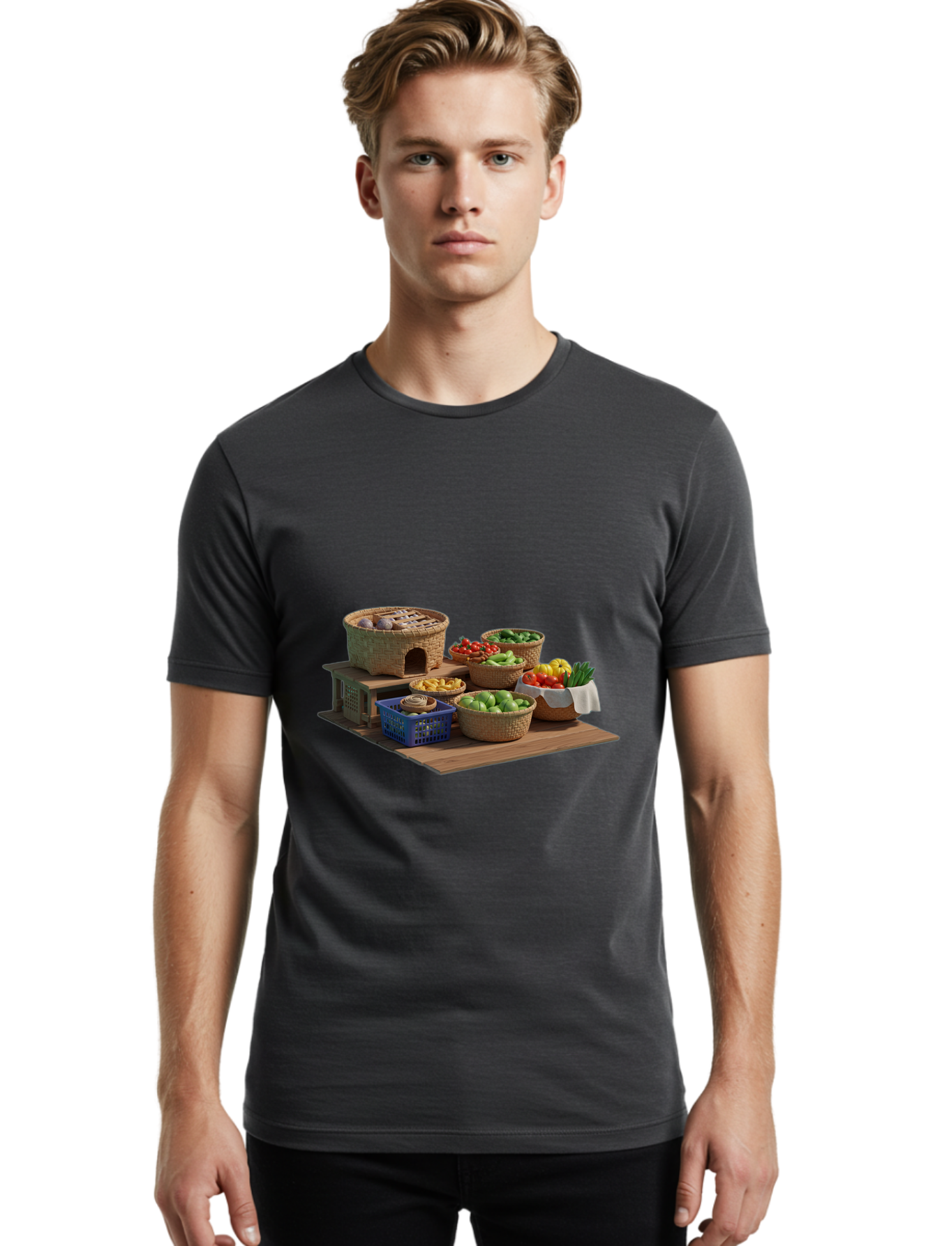 Fresh-Produce-Stand Men'S Graphic Tee, 100% Cotton, Comfortable Casual Summer Wear, Machine Washable, Vintage Camera, Old Camera, Antique Camera, Black Camera, Classic Photography, Photography Equipment, Nostalgic Device, Film Camera, Bag493