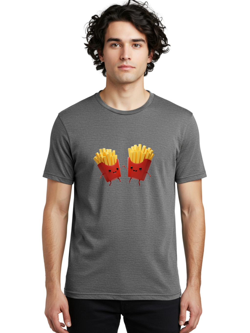 Fries-Characters Men'S Graphic Tee, 100% Cotton, Comfortable Casual Summer Wear, Machine Washable, Vintage Camera, Old Camera, Antique Camera, Black Camera, Classic Photography, Photography Equipment, Nostalgic Device, Film Camera, Camera Art Bag496