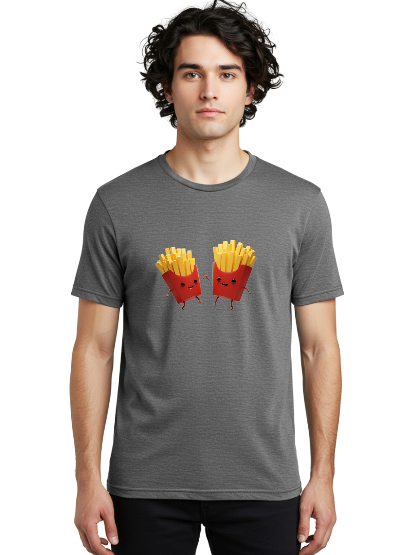 Fries-Characters Men'S Graphic Tee, 100% Cotton, Comfortable Casual Summer Wear, Machine Washable, Vintage Camera, Old Camera, Antique Camera, Black Camera, Classic Photography, Photography Equipment, Nostalgic Device, Film Camera, Camera Art Bag496