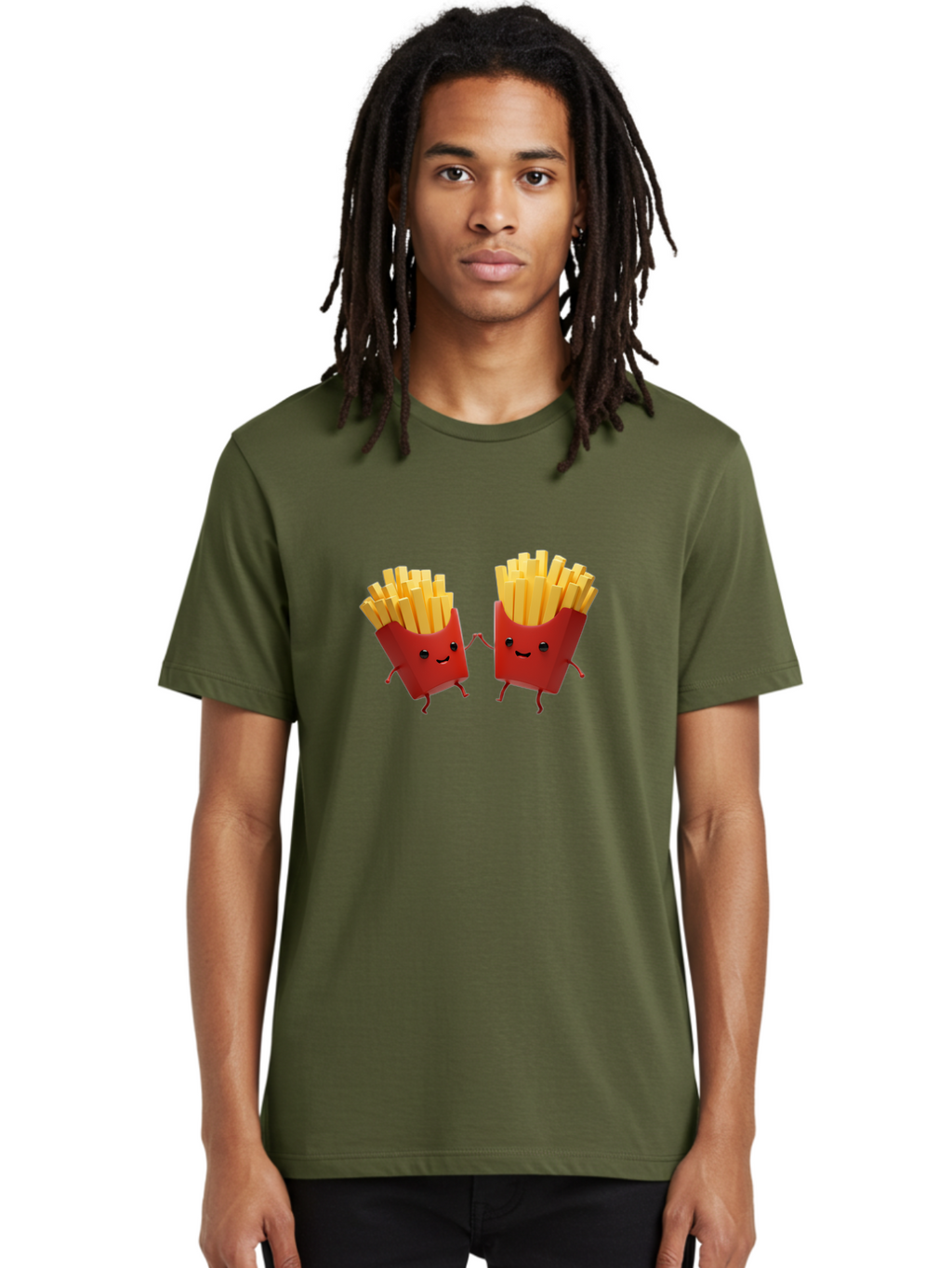 Fries-Characters Men'S Graphic Tee, 100% Cotton, Comfortable Casual Summer Wear, Machine Washable, Vintage Camera, Old Camera, Antique Camera, Black Camera, Classic Photography, Photography Equipment, Nostalgic Device, Film Camera, Camera Art Bag496