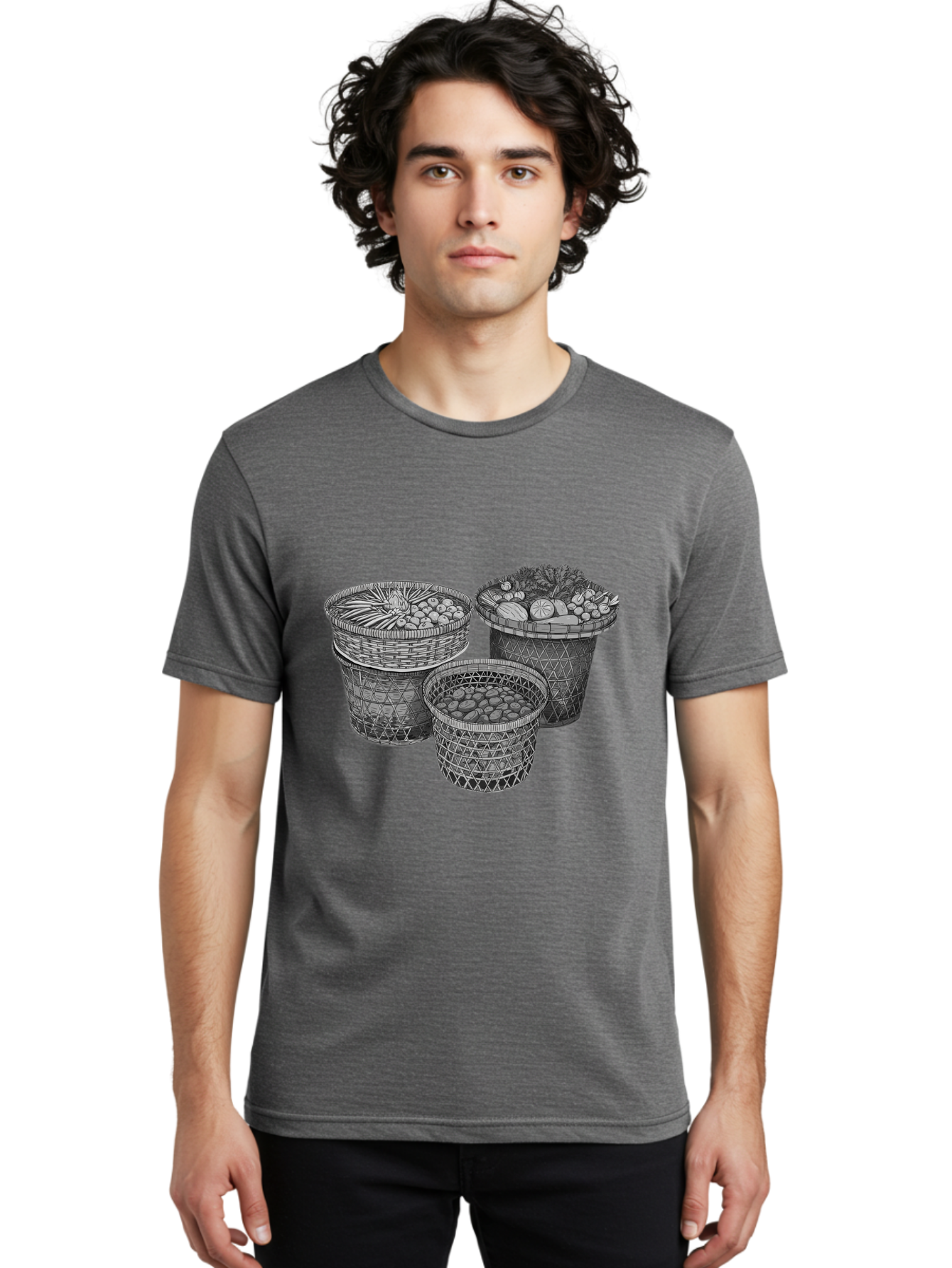 Fruit-And-Vegetable-Baskets Men'S Graphic Tee, 100% Cotton, Comfortable Casual Summer Wear, Machine Washable, Vintage Camera, Old Camera, Antique Camera, Black Camera, Classic Photography, Photography Equipment, Nostalgic Device, Film Camera, Bag497