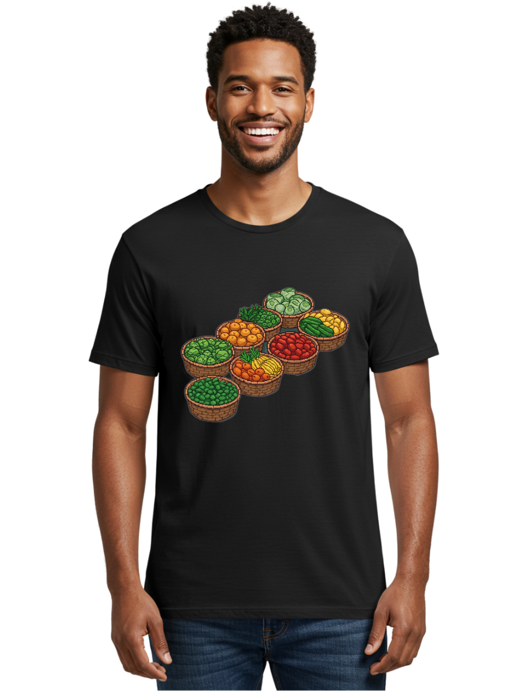 Fruit-And-Vegetables Men'S Graphic Tee, 100% Cotton, Comfortable Casual Summer Wear, Machine Washable, Vintage Camera, Old Camera, Antique Camera, Black Camera, Classic Photography, Photography Equipment, Nostalgic Device, Film Camera, Bag499