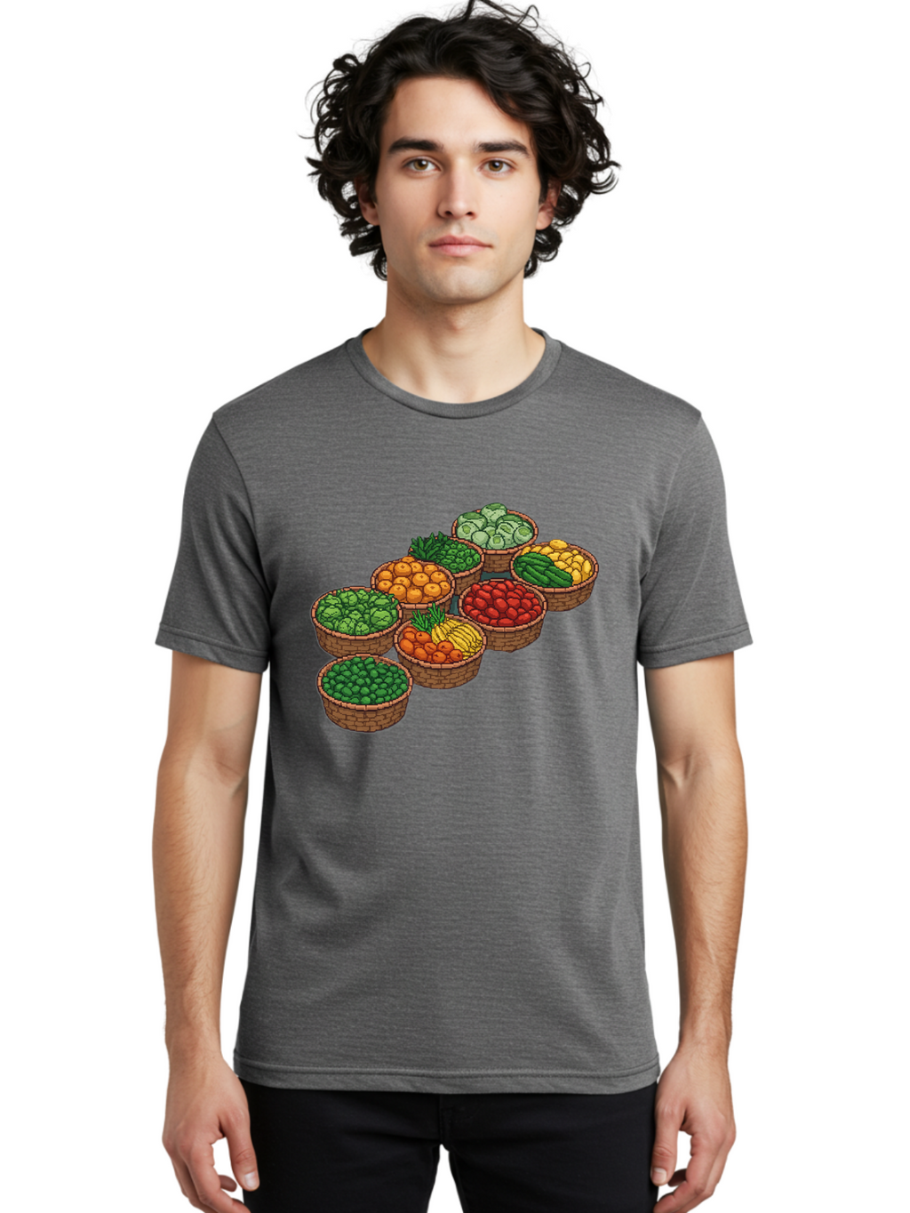 Fruit-And-Vegetables Men'S Graphic Tee, 100% Cotton, Comfortable Casual Summer Wear, Machine Washable, Vintage Camera, Old Camera, Antique Camera, Black Camera, Classic Photography, Photography Equipment, Nostalgic Device, Film Camera, Bag499