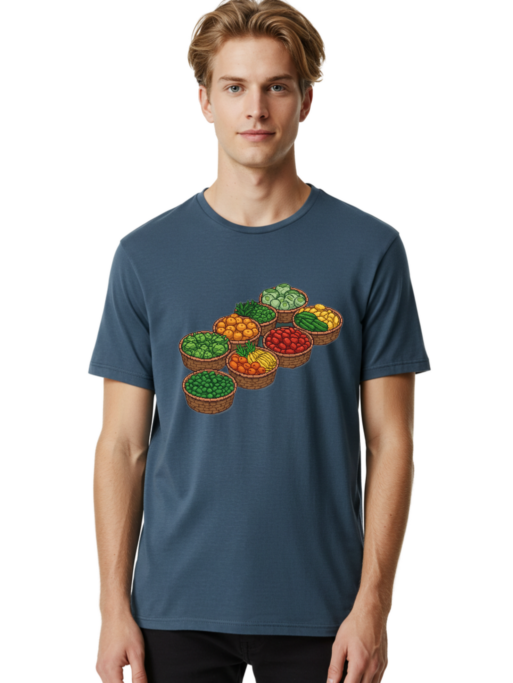 Fruit-And-Vegetables Men'S Graphic Tee, 100% Cotton, Comfortable Casual Summer Wear, Machine Washable, Vintage Camera, Old Camera, Antique Camera, Black Camera, Classic Photography, Photography Equipment, Nostalgic Device, Film Camera, Bag499