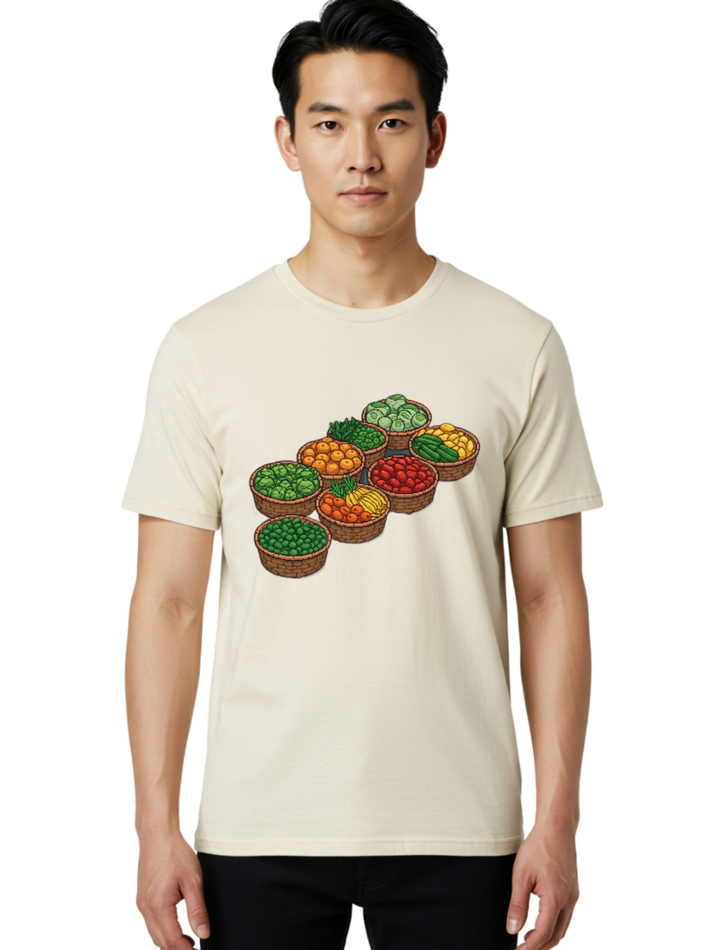 Fruit-And-Vegetables Men'S Graphic Tee, 100% Cotton, Comfortable Casual Summer Wear, Machine Washable, Vintage Camera, Old Camera, Antique Camera, Black Camera, Classic Photography, Photography Equipment, Nostalgic Device, Film Camera, Bag499
