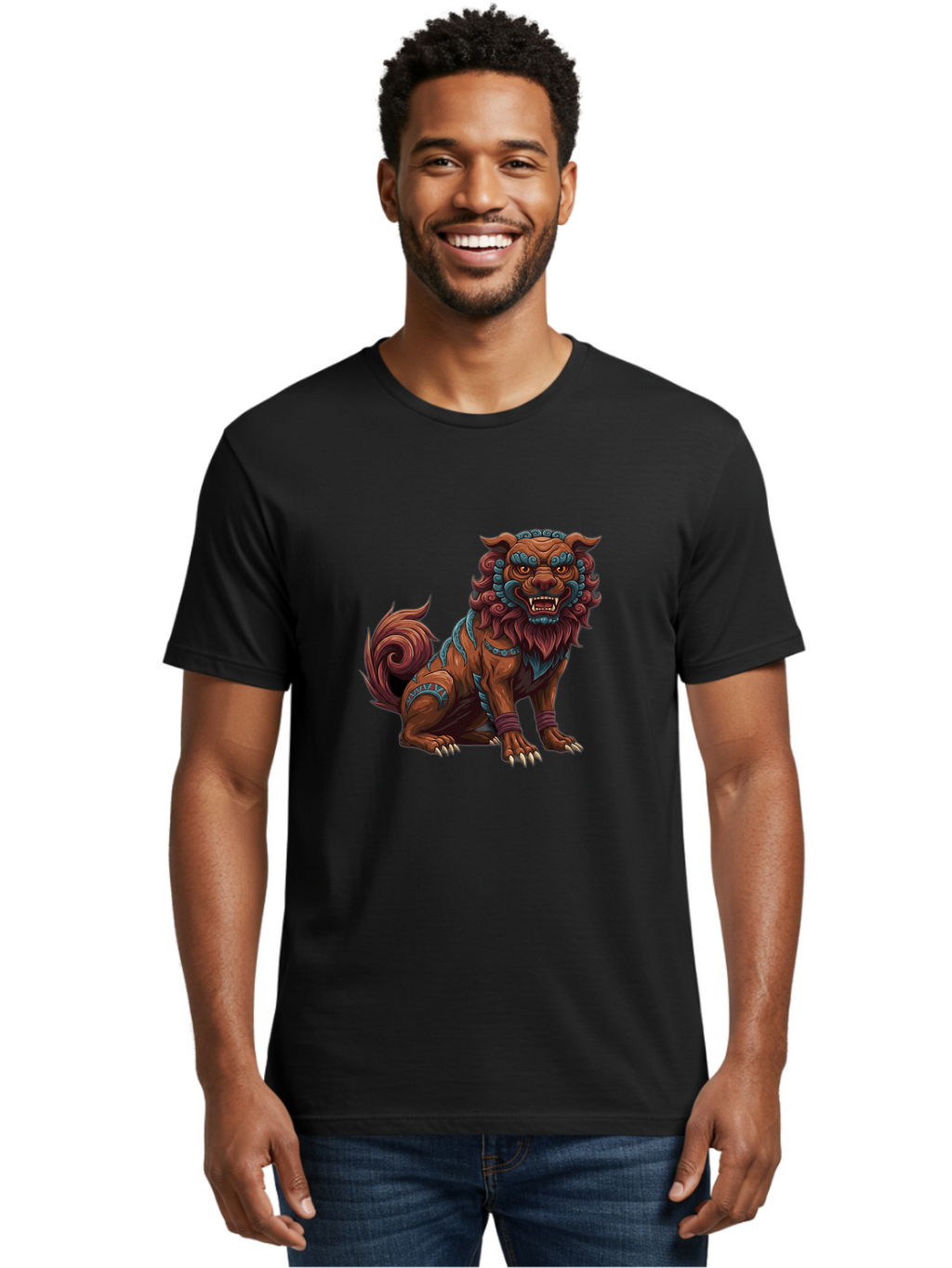 Fu-Dog-1 Men'S Graphic Tee, 100% Cotton, Comfortable Casual Summer Wear, Machine Washable, Vintage Camera, Old Camera, Antique Camera, Black Camera, Classic Photography, Photography Equipment, Nostalgic Device, Film Camera, Camera Art Bag502
