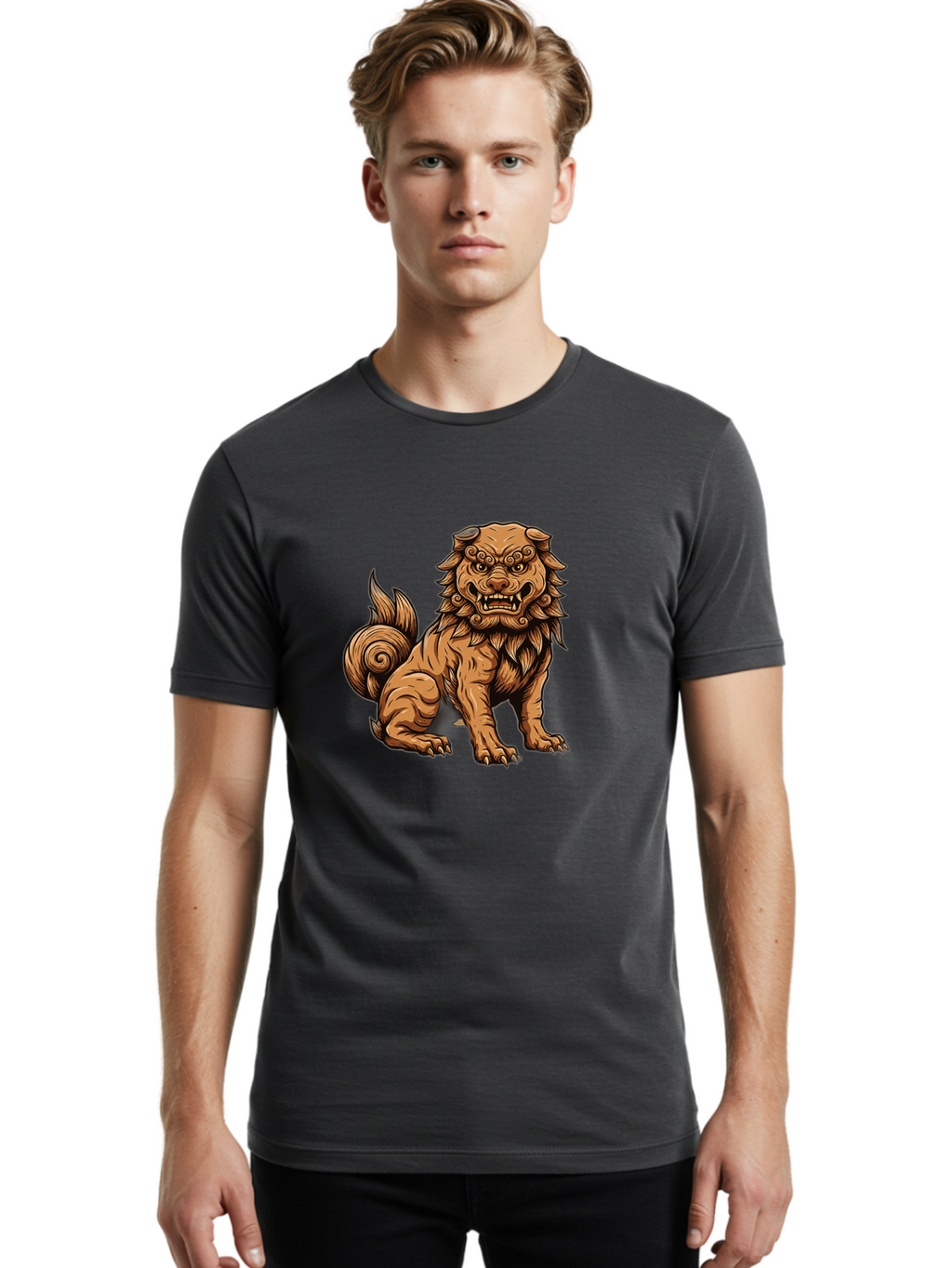 Fu-Dog-2 Men'S Graphic Tee, 100% Cotton, Comfortable Casual Summer Wear, Machine Washable, Vintage Camera, Old Camera, Antique Camera, Black Camera, Classic Photography, Photography Equipment, Nostalgic Device, Film Camera, Camera Art Bag503