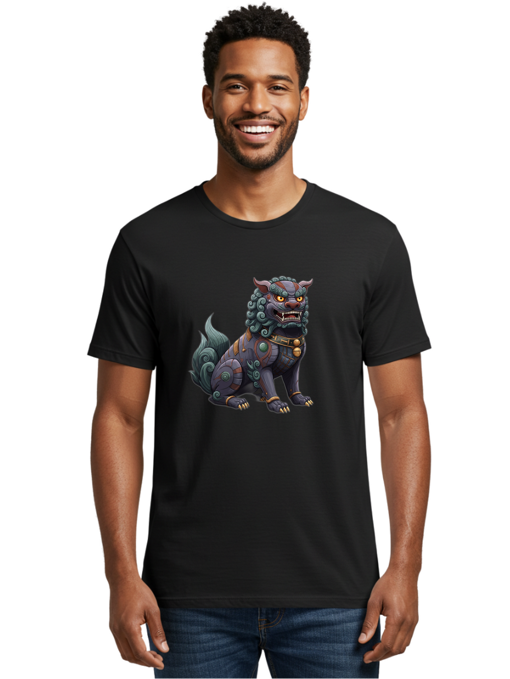 Fu-Dog-3 Men'S Graphic Tee, 100% Cotton, Comfortable Casual Summer Wear, Machine Washable, Vintage Camera, Old Camera, Antique Camera, Black Camera, Classic Photography, Photography Equipment, Nostalgic Device, Film Camera, Camera Art Bag504
