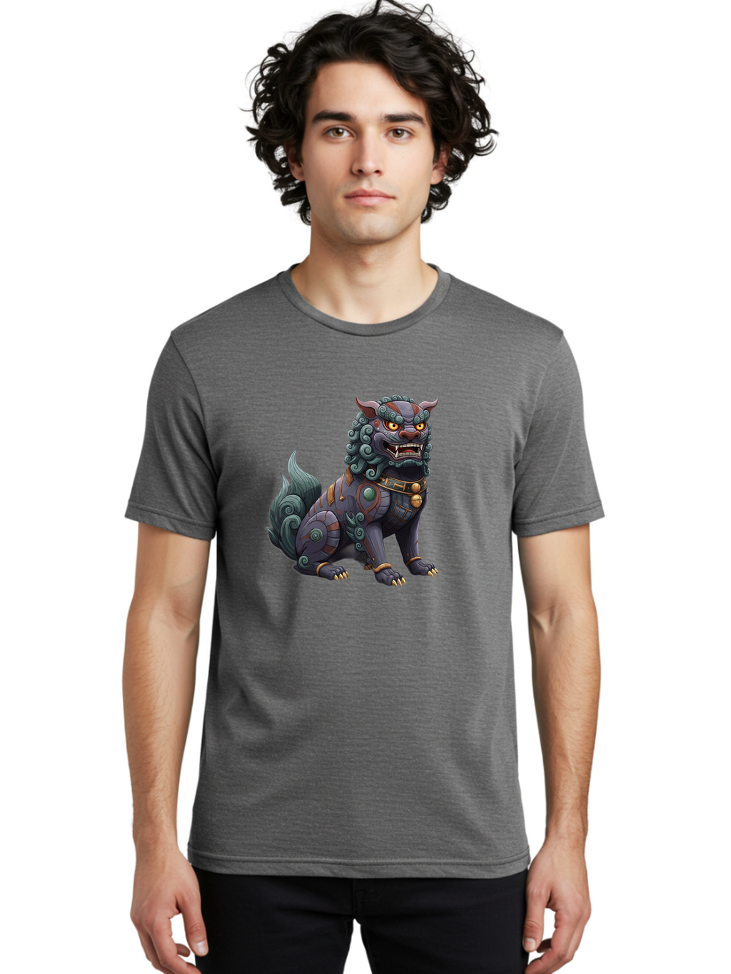 Fu-Dog-3 Men'S Graphic Tee, 100% Cotton, Comfortable Casual Summer Wear, Machine Washable, Vintage Camera, Old Camera, Antique Camera, Black Camera, Classic Photography, Photography Equipment, Nostalgic Device, Film Camera, Camera Art Bag504