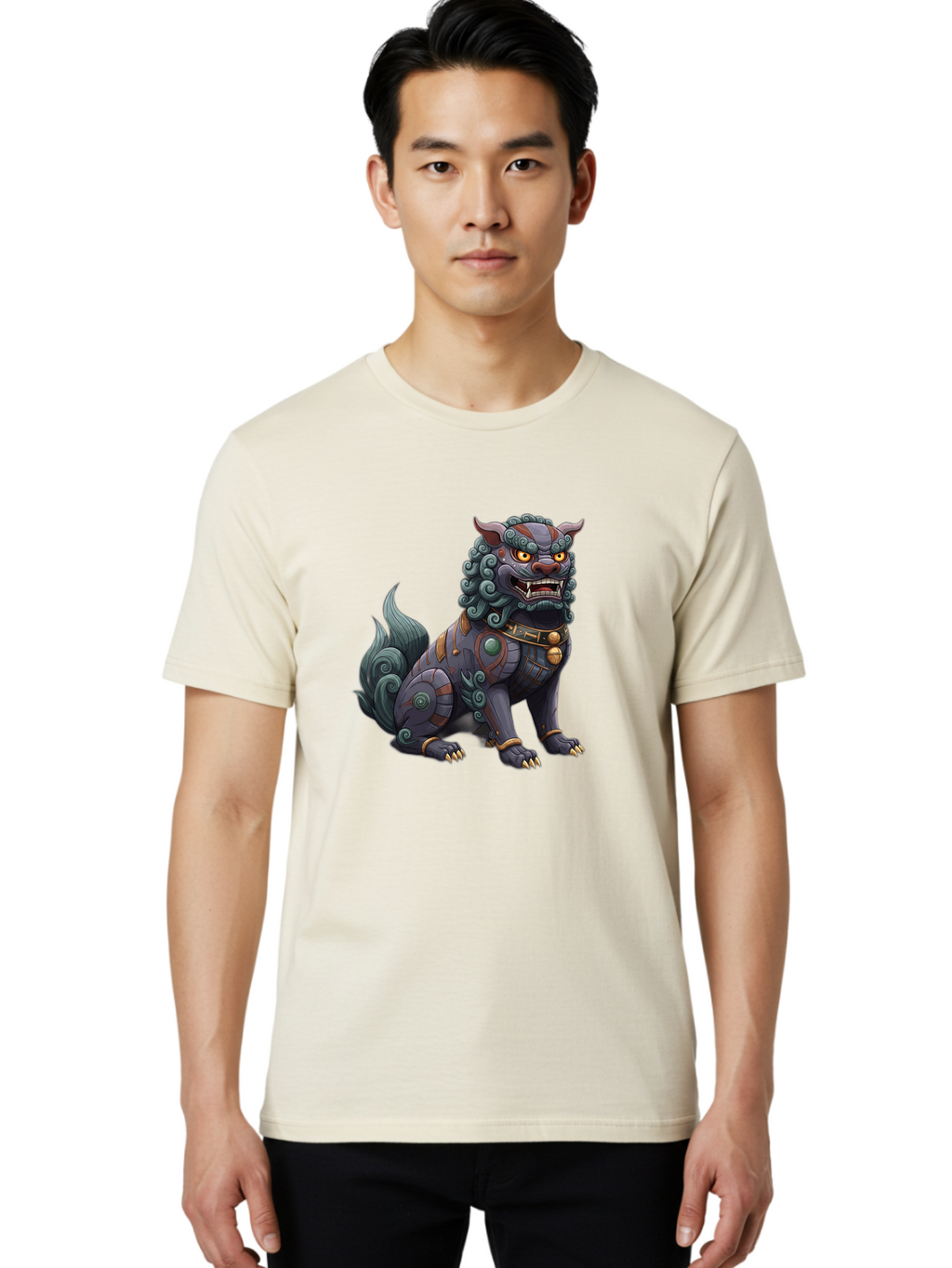 Fu-Dog-3 Men'S Graphic Tee, 100% Cotton, Comfortable Casual Summer Wear, Machine Washable, Vintage Camera, Old Camera, Antique Camera, Black Camera, Classic Photography, Photography Equipment, Nostalgic Device, Film Camera, Camera Art Bag504