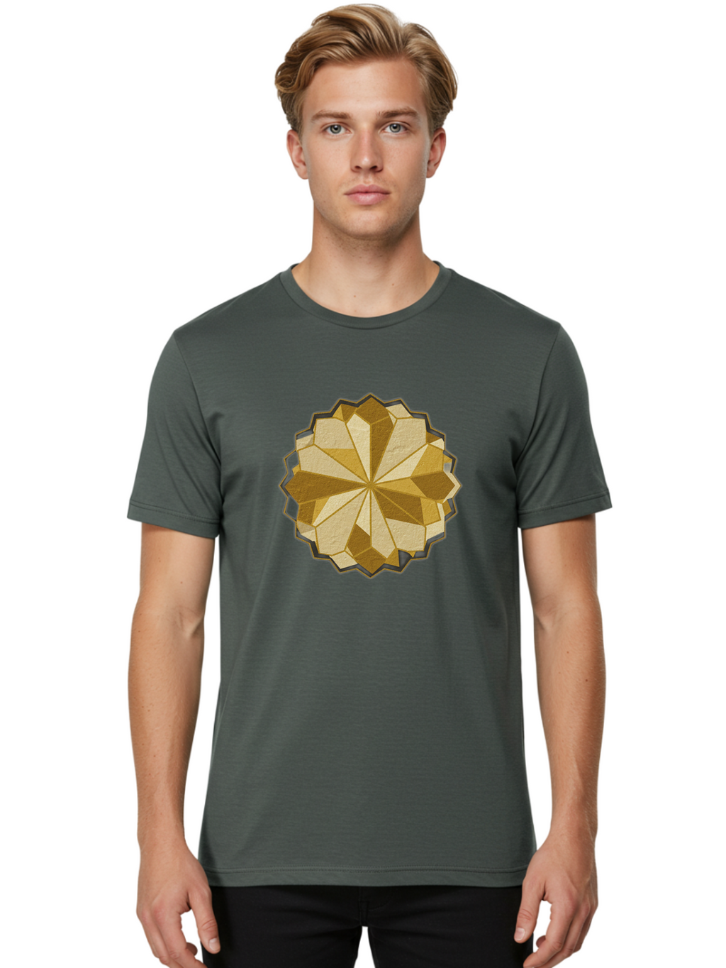 Geometric-Flower Men'S Graphic Tee, 100% Cotton, Comfortable Casual Summer Wear, Machine Washable, Vintage Camera, Old Camera, Antique Camera, Black Camera, Classic Photography, Photography Equipment, Nostalgic Device, Film Camera, Camera Art Bag516