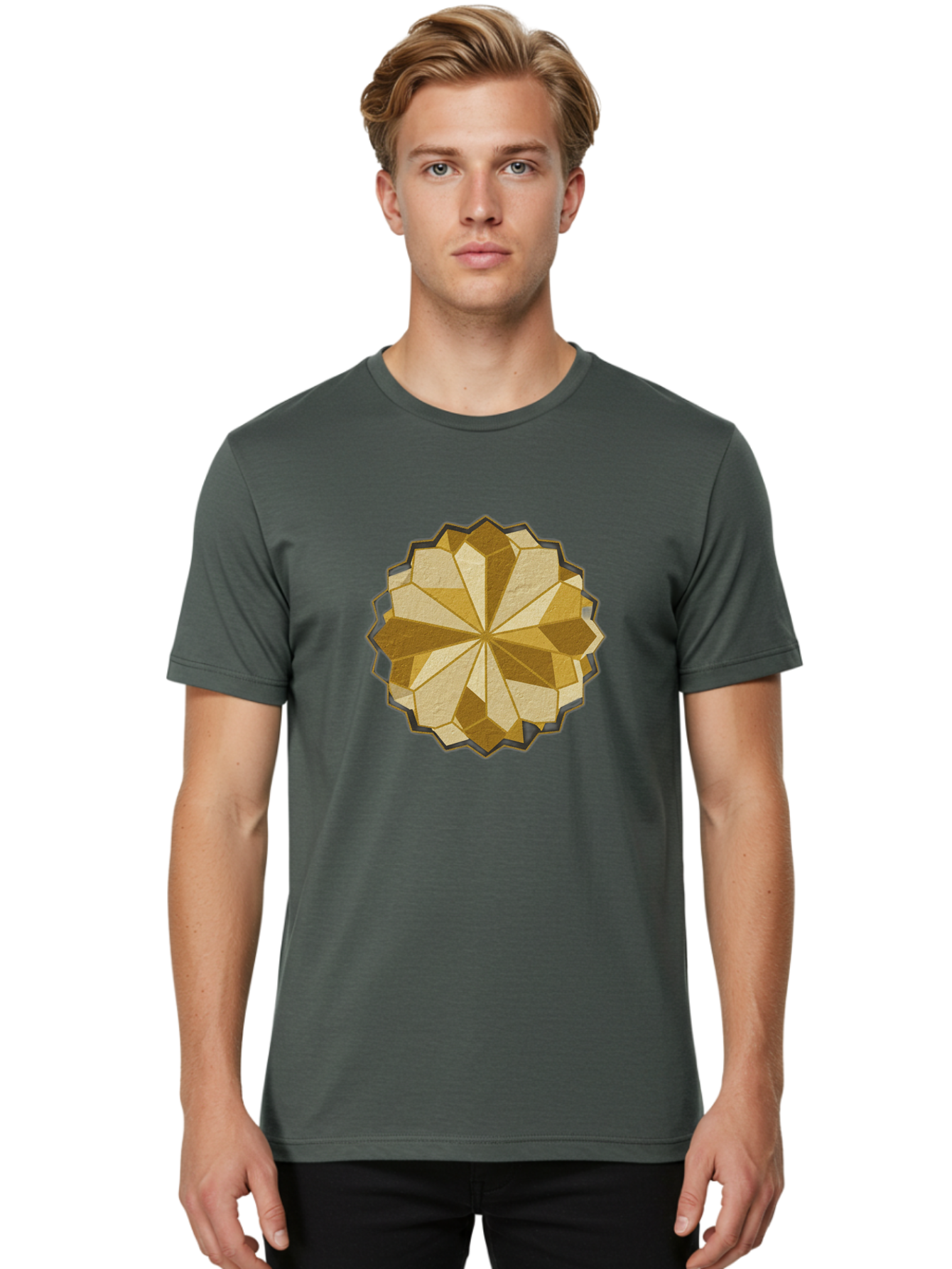 Geometric-Flower Men'S Graphic Tee, 100% Cotton, Comfortable Casual Summer Wear, Machine Washable, Vintage Camera, Old Camera, Antique Camera, Black Camera, Classic Photography, Photography Equipment, Nostalgic Device, Film Camera, Camera Art Bag516