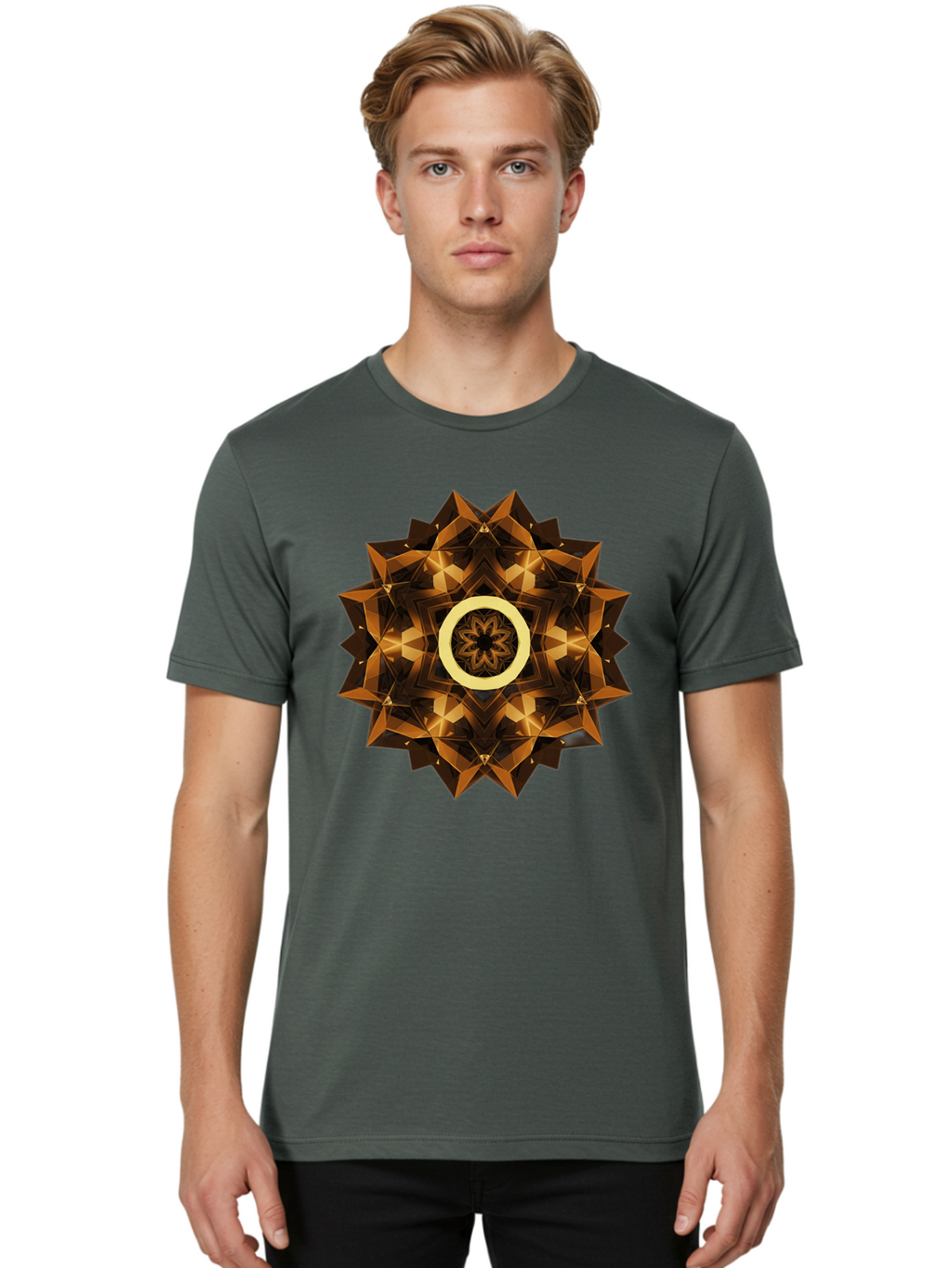 Geometric-Mandala-1 Men'S Graphic Tee, 100% Cotton, Comfortable Casual Summer Wear, Machine Washable, Vintage Camera, Old Camera, Antique Camera, Black Camera, Classic Photography, Photography Equipment, Nostalgic Device, Film Camera, Bag517