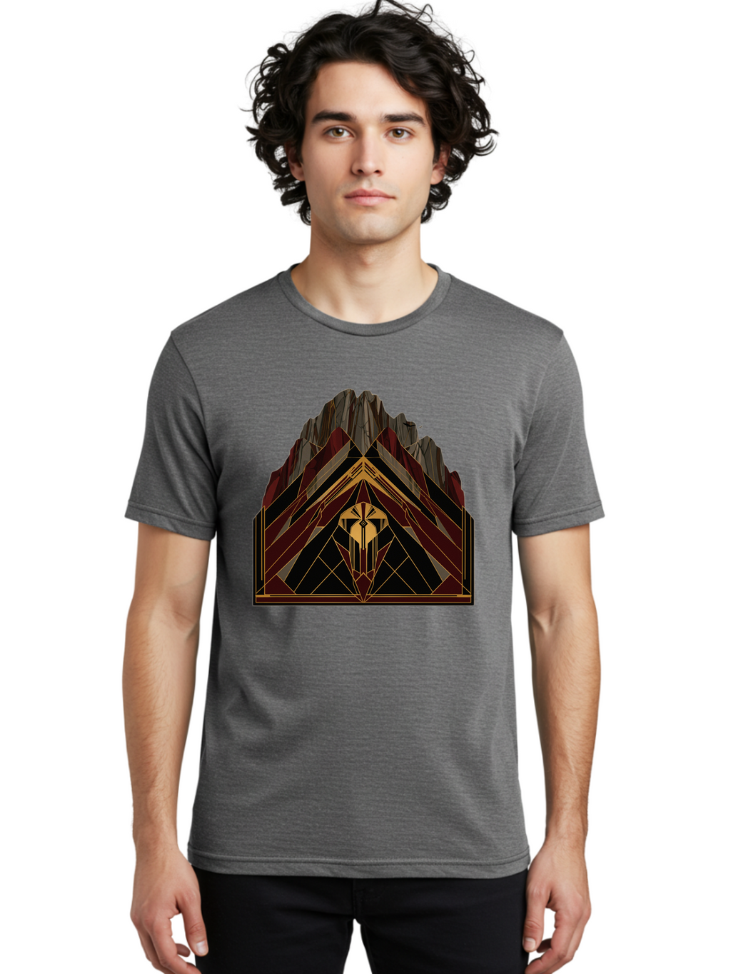 Geometric-Mountain-Design Men'S Graphic Tee, 100% Cotton, Comfortable Casual Summer Wear, Machine Washable, Vintage Camera, Old Camera, Antique Camera, Black Camera, Classic Photography, Photography Equipment, Nostalgic Device, Film Camera, Bag519