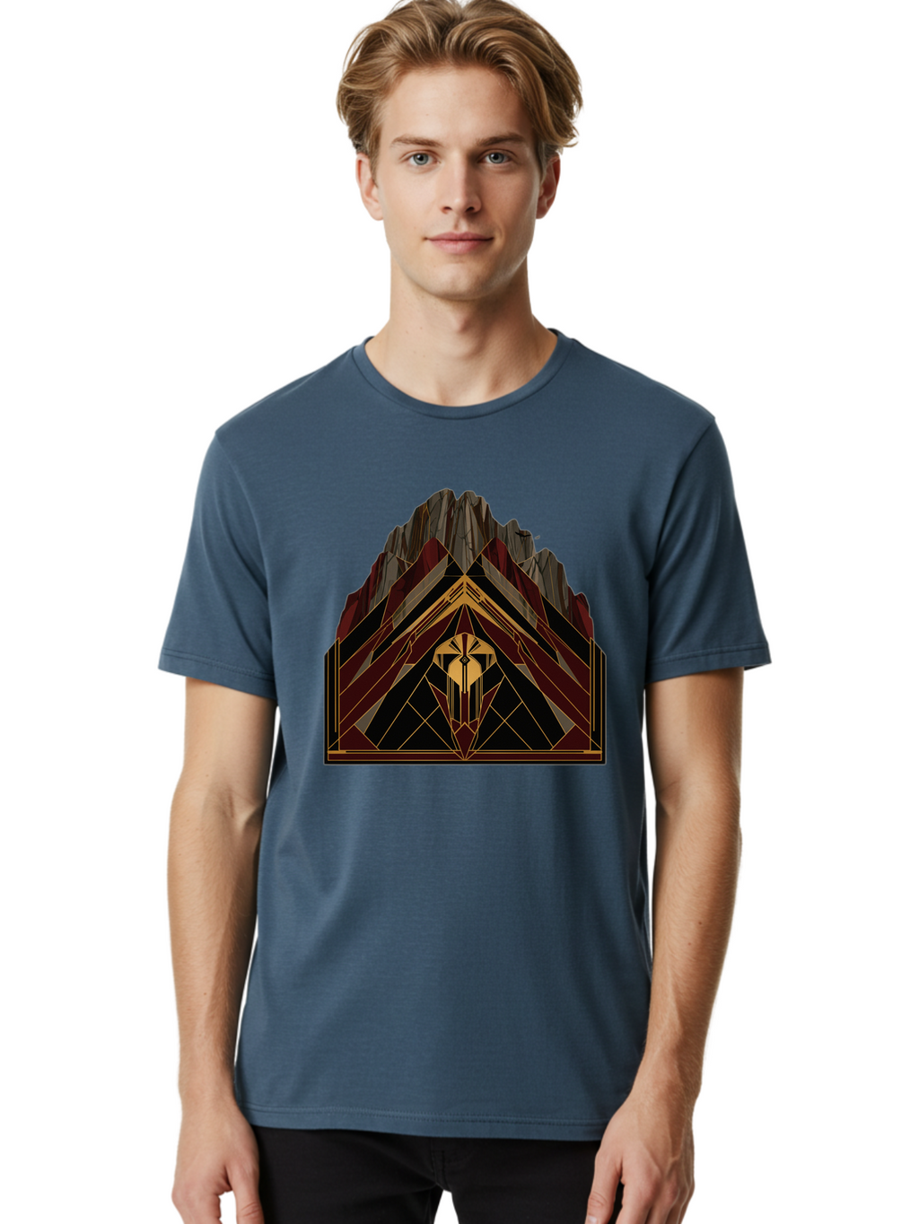 Geometric-Mountain-Design Men'S Graphic Tee, 100% Cotton, Comfortable Casual Summer Wear, Machine Washable, Vintage Camera, Old Camera, Antique Camera, Black Camera, Classic Photography, Photography Equipment, Nostalgic Device, Film Camera, Bag519