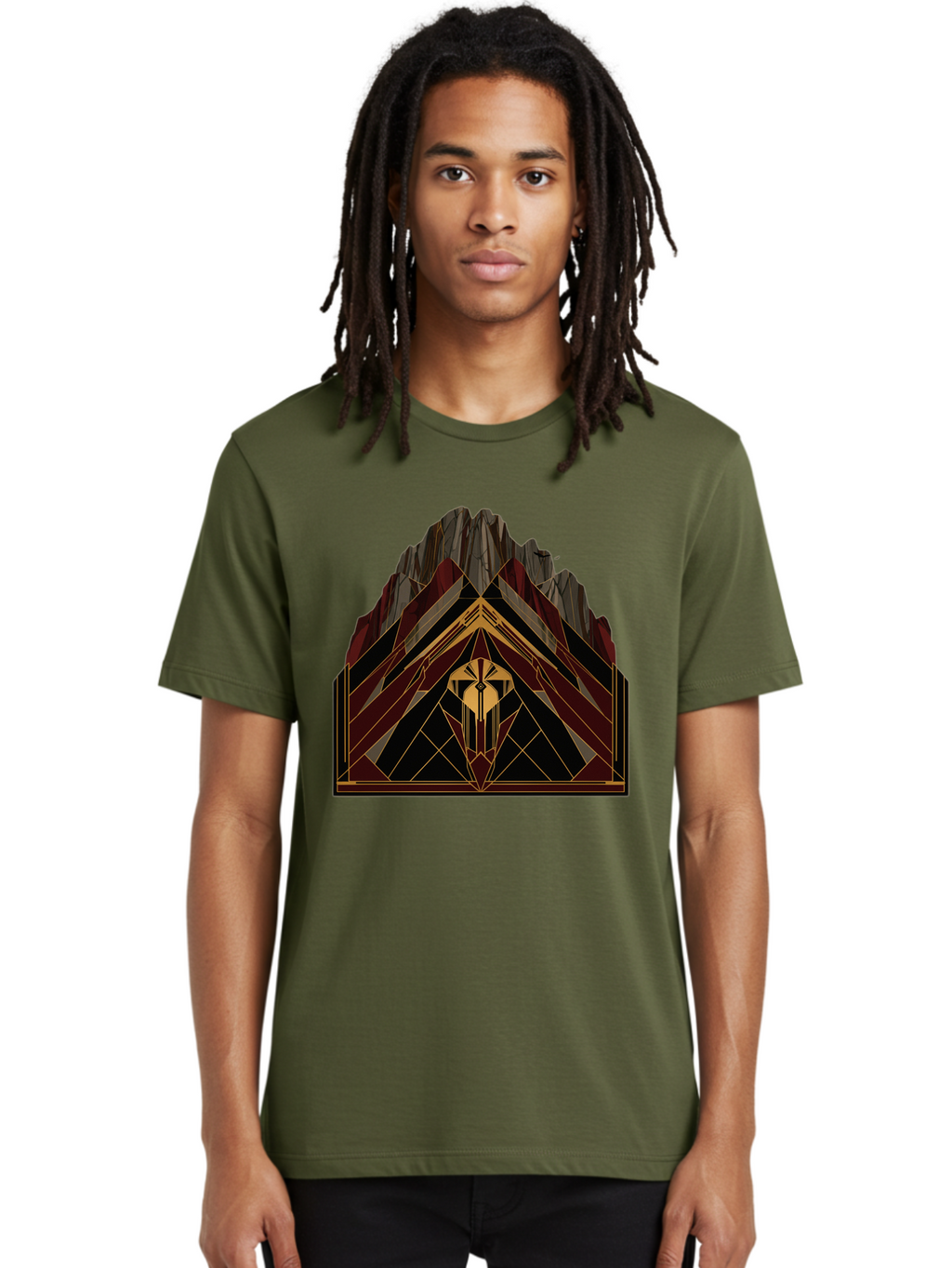 Geometric-Mountain-Design Men'S Graphic Tee, 100% Cotton, Comfortable Casual Summer Wear, Machine Washable, Vintage Camera, Old Camera, Antique Camera, Black Camera, Classic Photography, Photography Equipment, Nostalgic Device, Film Camera, Bag519
