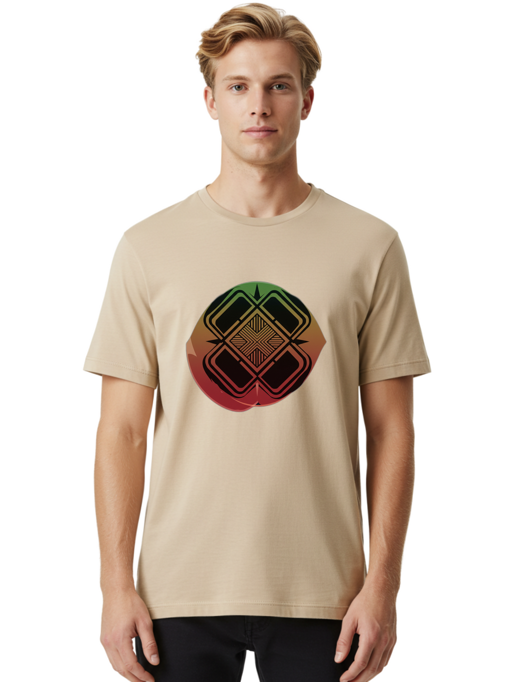 Geometric-Shape-Logo Men'S Graphic Tee, 100% Cotton, Comfortable Casual Summer Wear, Machine Washable, Vintage Camera, Old Camera, Antique Camera, Black Camera, Classic Photography, Photography Equipment, Nostalgic Device, Film Camera, Bag522