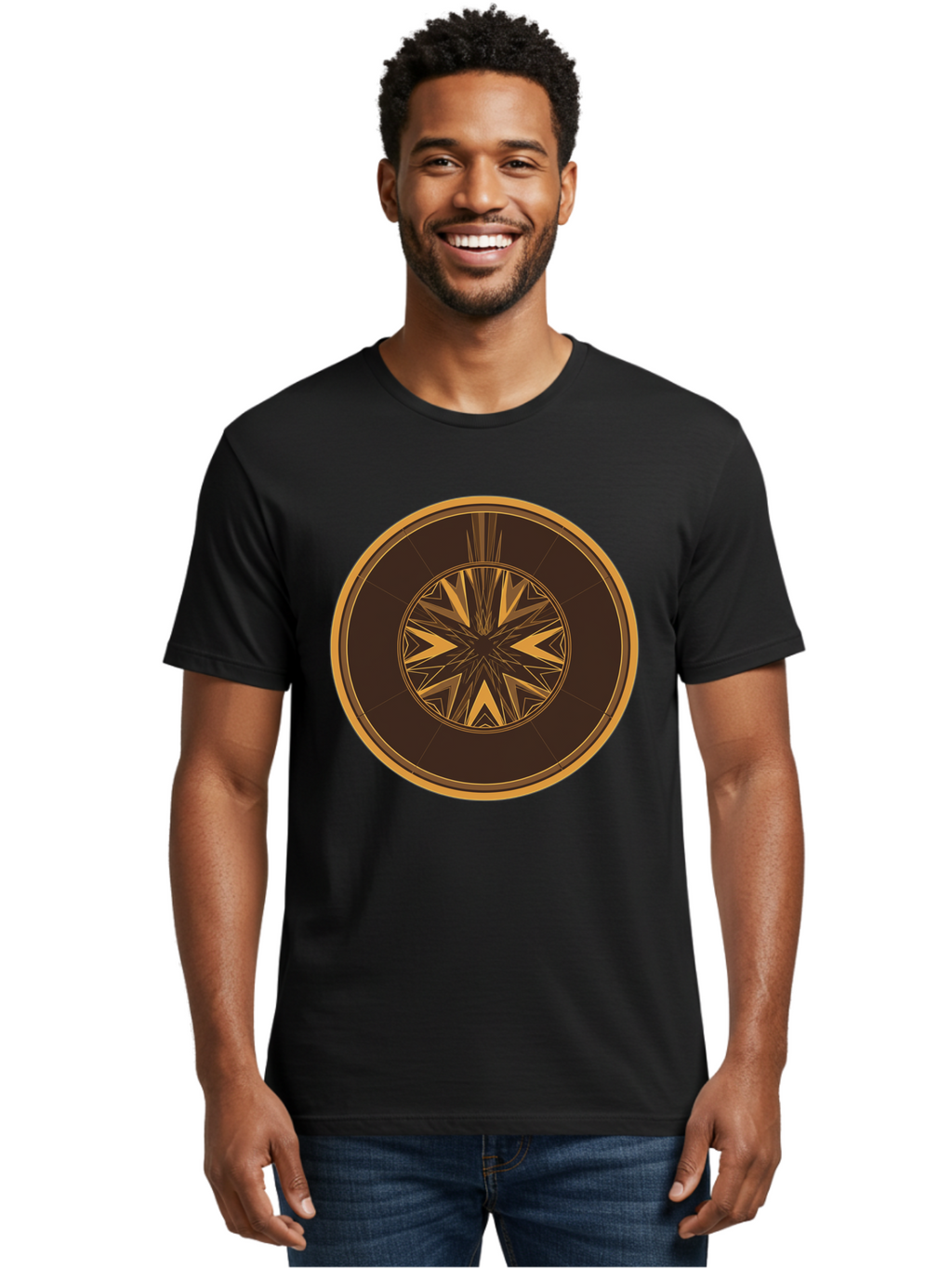 Geometric-Star Men'S Graphic Tee, 100% Cotton, Comfortable Casual Summer Wear, Machine Washable, Vintage Camera, Old Camera, Antique Camera, Black Camera, Classic Photography, Photography Equipment, Nostalgic Device, Film Camera, Camera Art Bag526
