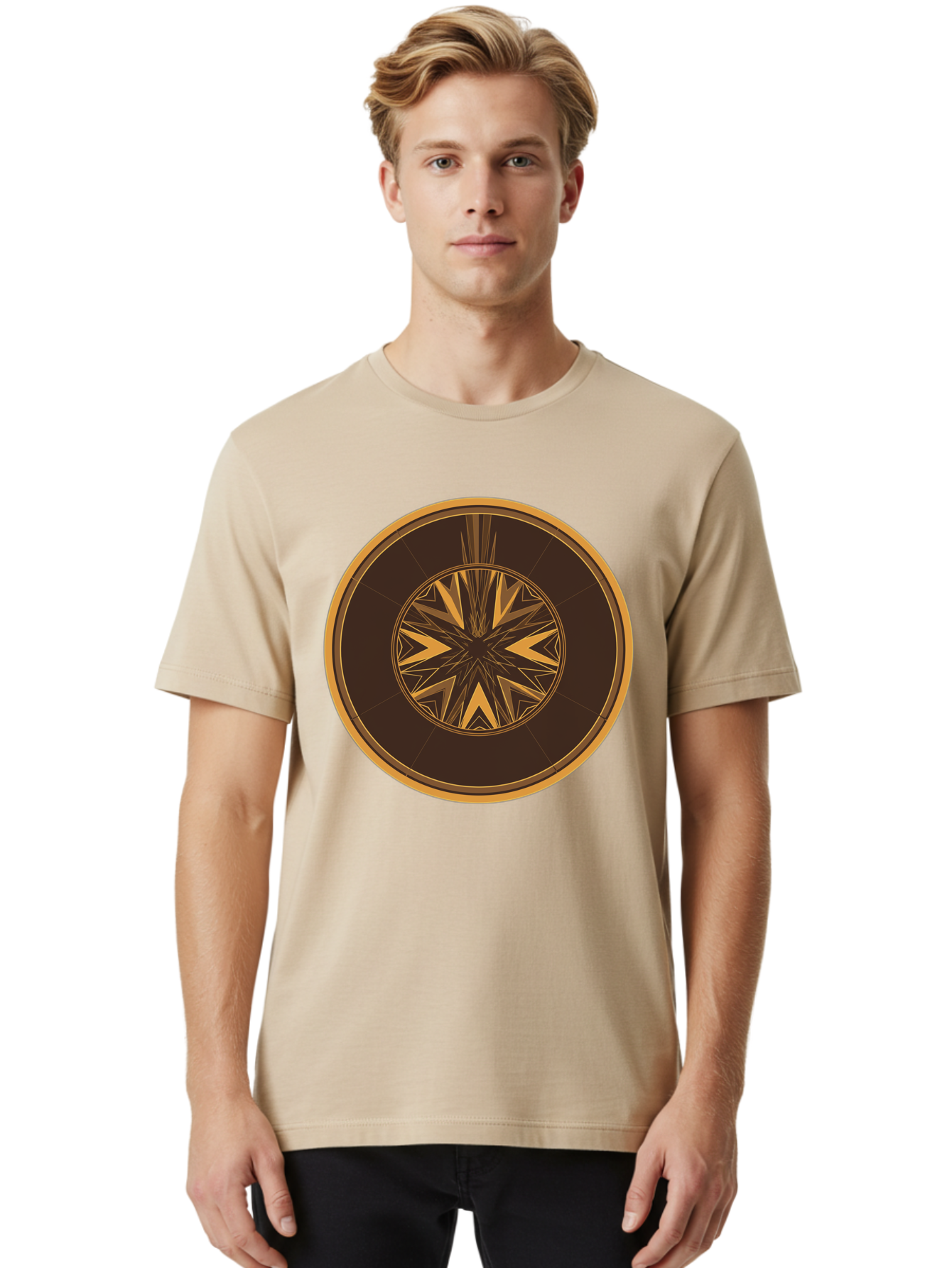 Geometric-Star Men'S Graphic Tee, 100% Cotton, Comfortable Casual Summer Wear, Machine Washable, Vintage Camera, Old Camera, Antique Camera, Black Camera, Classic Photography, Photography Equipment, Nostalgic Device, Film Camera, Camera Art Bag526