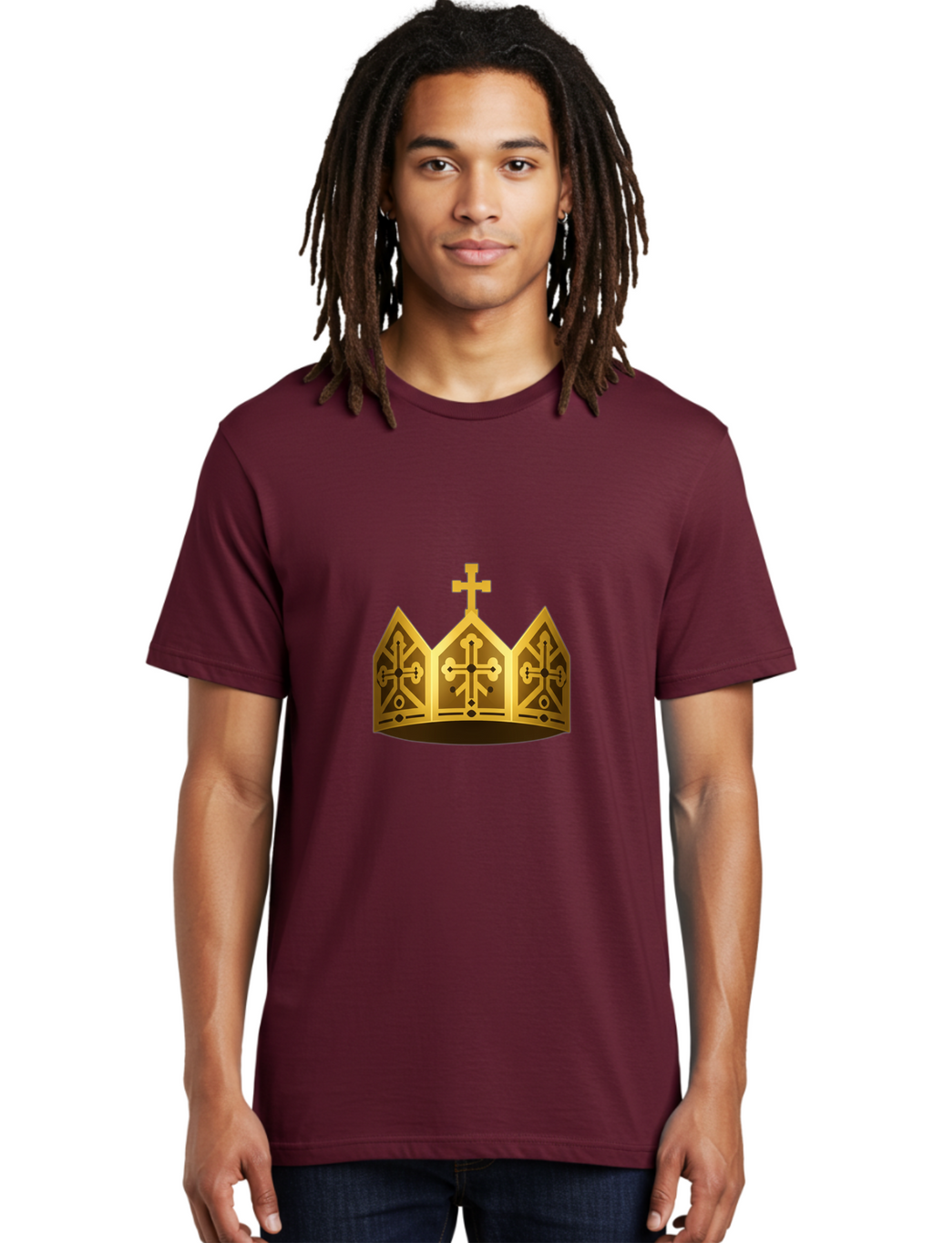 Gold-Crown-With-Cross Men'S Graphic Tee, 100% Cotton, Comfortable Casual Summer Wear, Machine Washable, Vintage Camera, Old Camera, Antique Camera, Black Camera, Classic Photography, Photography Equipment, Nostalgic Device, Film Camera, Bag537