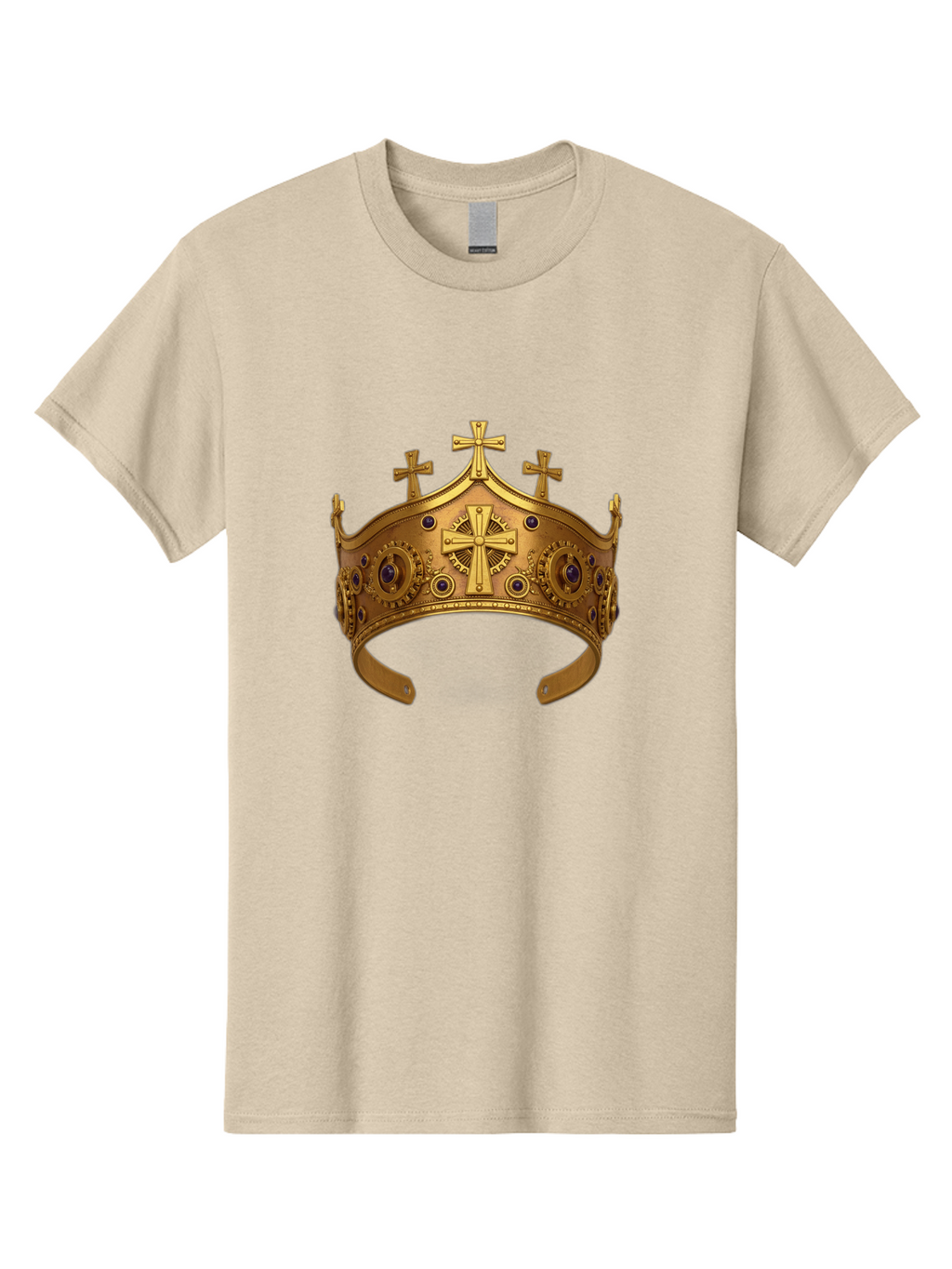 Gold-Crown-With-Crosses Men'S Graphic Tee, 100% Cotton, Comfortable Casual Summer Wear, Machine Washable, Vintage Camera, Old Camera, Antique Camera, Black Camera, Classic Photography, Photography Equipment, Nostalgic Device, Film Camera, Bag538