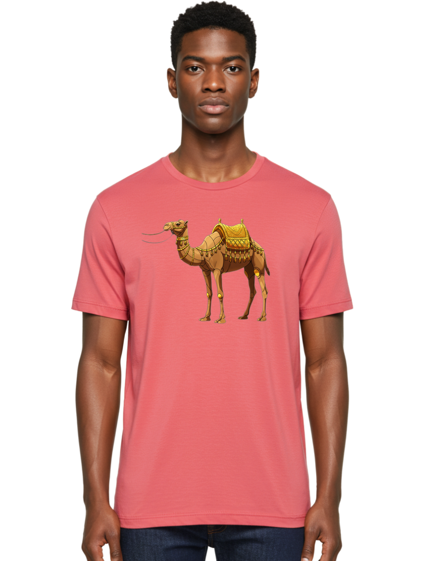 Golden-Camel-1 Men'S Graphic Tee, 100% Cotton, Comfortable Casual Summer Wear, Machine Washable, Vintage Camera, Old Camera, Antique Camera, Black Camera, Classic Photography, Photography Equipment, Nostalgic Device, Film Camera, Camera Art Bag546