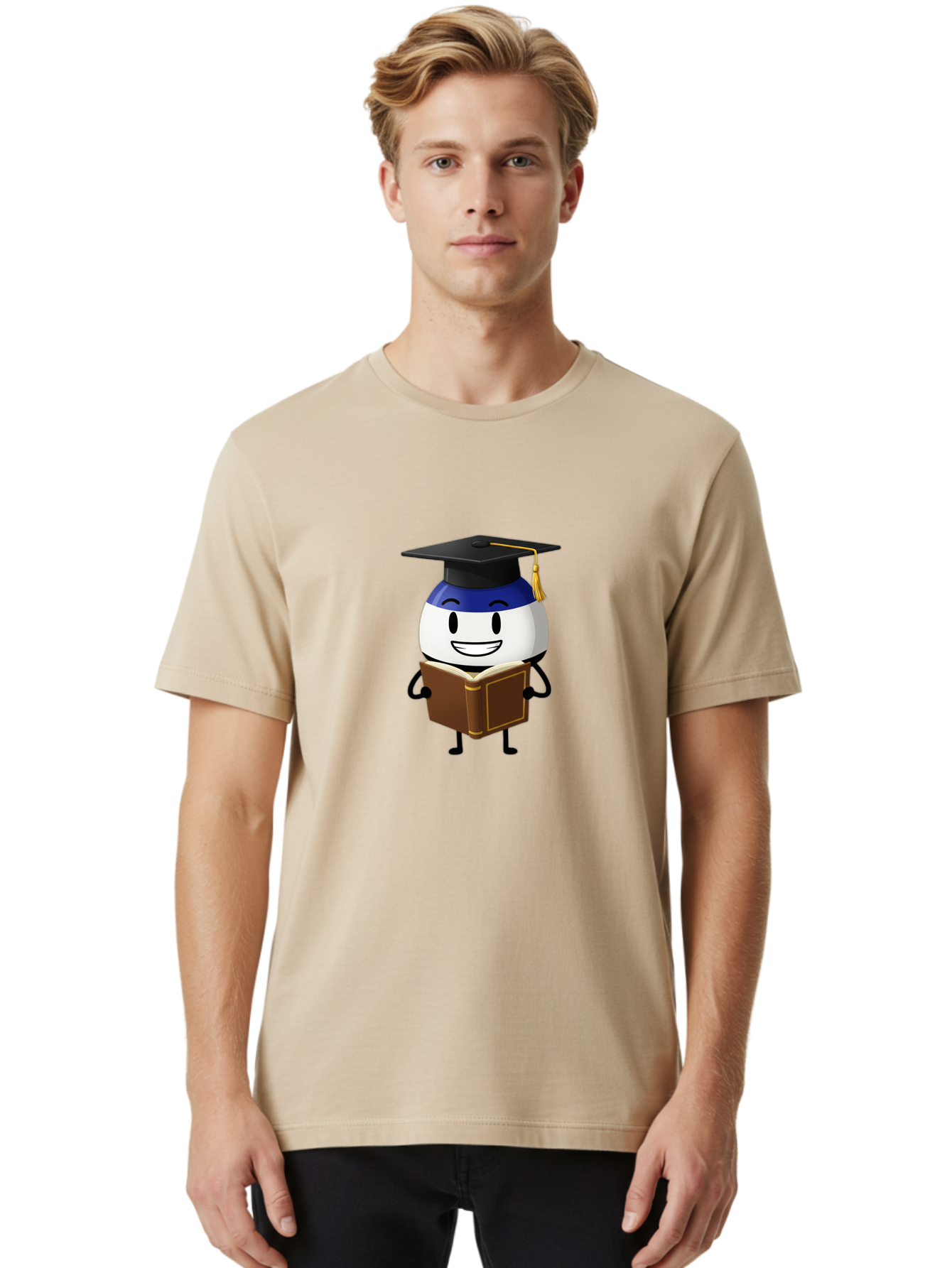Graduation-Cap-Character Men'S Graphic Tee, 100% Cotton, Comfortable Casual Summer Wear, Machine Washable, Vintage Camera, Old Camera, Antique Camera, Black Camera, Classic Photography, Photography Equipment, Nostalgic Device, Film Camera, Bag562
