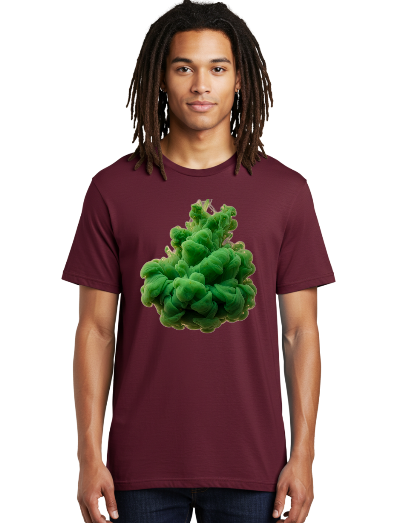 Green-Ink-Splash Men'S Graphic Tee, 100% Cotton, Comfortable Casual Summer Wear, Machine Washable, Vintage Camera, Old Camera, Antique Camera, Black Camera, Classic Photography, Photography Equipment, Nostalgic Device, Film Camera, Camera Art Bag568