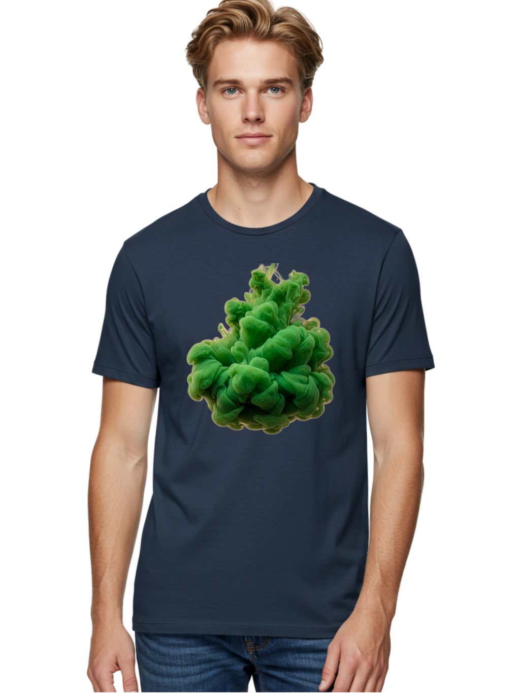 Green-Ink-Splash Men'S Graphic Tee, 100% Cotton, Comfortable Casual Summer Wear, Machine Washable, Vintage Camera, Old Camera, Antique Camera, Black Camera, Classic Photography, Photography Equipment, Nostalgic Device, Film Camera, Camera Art Bag568