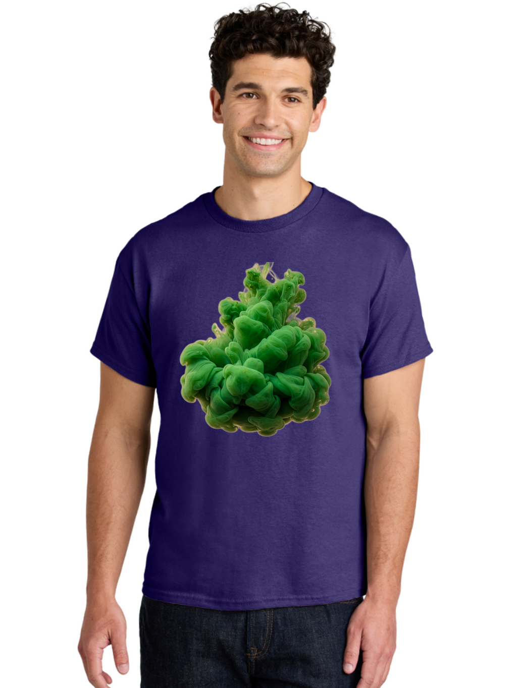 Green-Ink-Splash Men'S Graphic Tee, 100% Cotton, Comfortable Casual Summer Wear, Machine Washable, Vintage Camera, Old Camera, Antique Camera, Black Camera, Classic Photography, Photography Equipment, Nostalgic Device, Film Camera, Camera Art Bag568