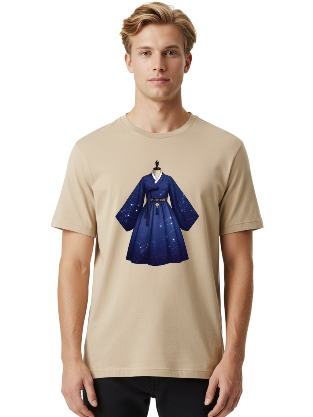 Hanbok-With-Constellation-Design Men'S Graphic Tee, 100% Cotton, Comfortable Casual Summer Wear, Machine Washable, Vintage Camera, Old Camera, Antique Camera, Black Camera, Classic Photography, Photography Equipment, Nostalgic Device, Bag571