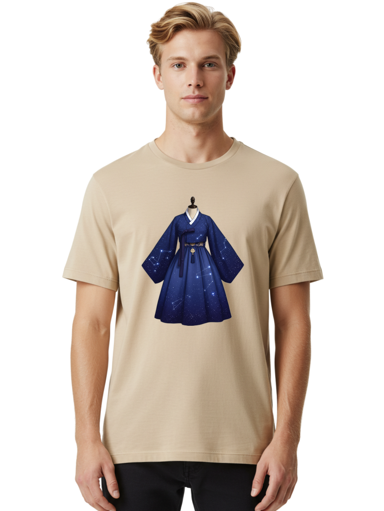 Hanbok-With-Constellation-Design Men'S Graphic Tee, 100% Cotton, Comfortable Casual Summer Wear, Machine Washable, Vintage Camera, Old Camera, Antique Camera, Black Camera, Classic Photography, Photography Equipment, Nostalgic Device, Bag571