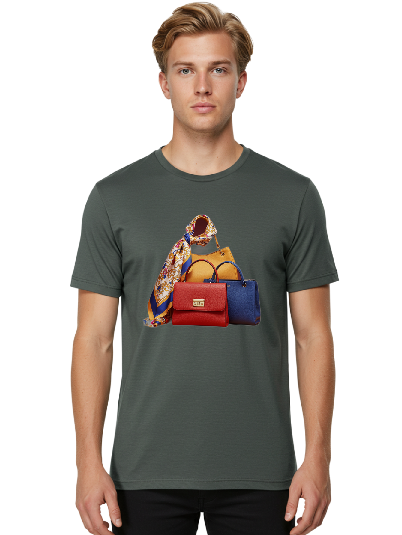 Handbags-And-Silk-Scarf Men'S Graphic Tee, 100% Cotton, Comfortable Casual Summer Wear, Machine Washable, Vintage Camera, Old Camera, Antique Camera, Black Camera, Classic Photography, Photography Equipment, Nostalgic Device, Film Camera, Bag575