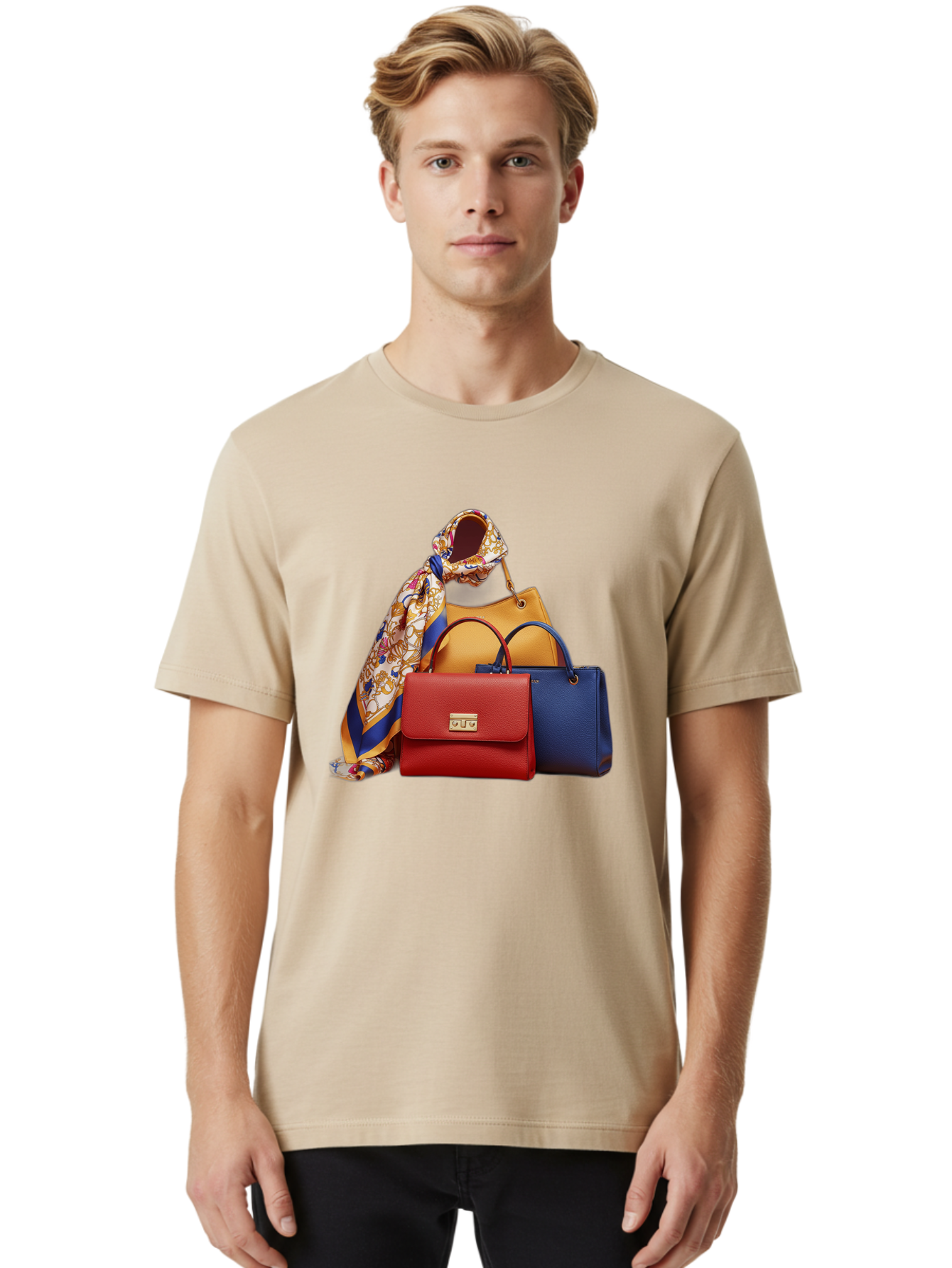 Handbags-And-Silk-Scarf Men'S Graphic Tee, 100% Cotton, Comfortable Casual Summer Wear, Machine Washable, Vintage Camera, Old Camera, Antique Camera, Black Camera, Classic Photography, Photography Equipment, Nostalgic Device, Film Camera, Bag575