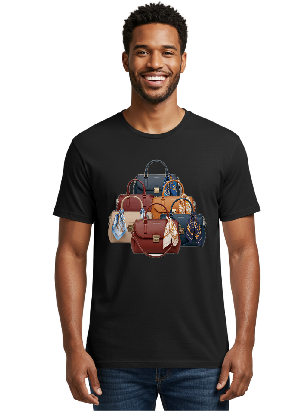 Handbags-With-Scarves Men'S Graphic Tee, 100% Cotton, Comfortable Casual Summer Wear, Machine Washable, Vintage Camera, Old Camera, Antique Camera, Black Camera, Classic Photography, Photography Equipment, Nostalgic Device, Film Camera, Bag576